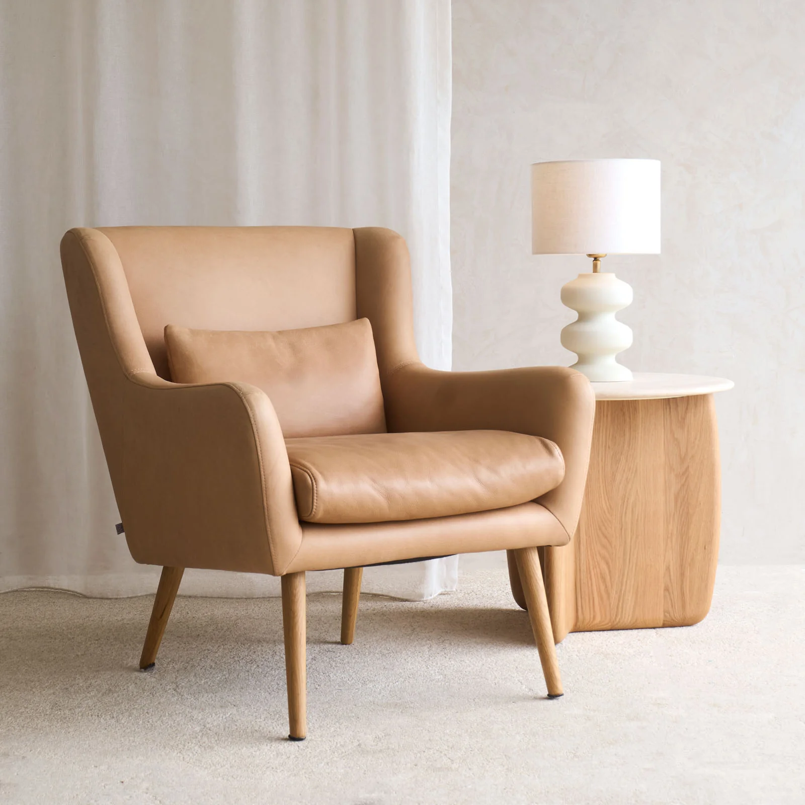Nelly Leather Armchair | Canyon - Image 2