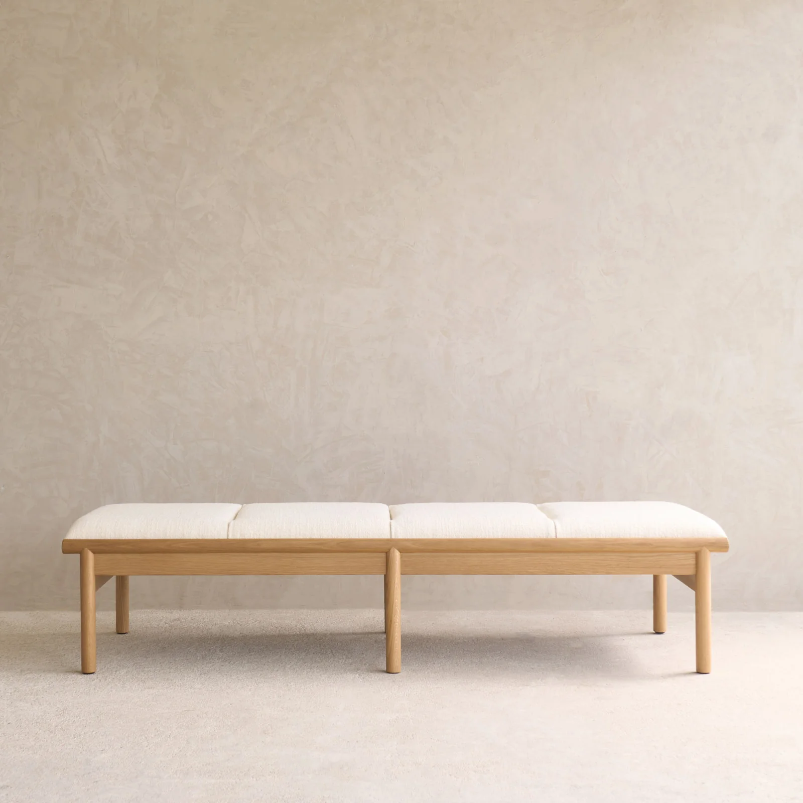 Neuf Fabric Daybed | Oak Frame - Panna Cotta - Image 3