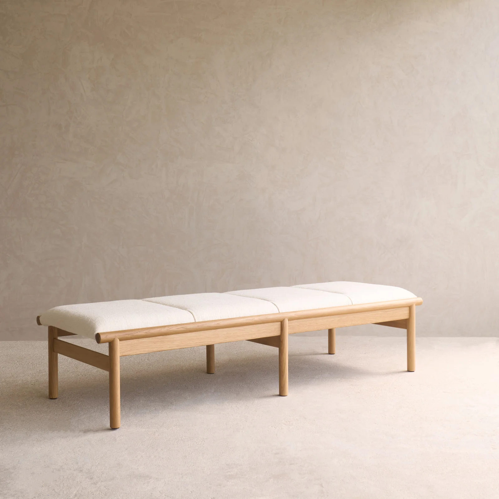 Neuf Fabric Daybed | Oak Frame - Panna Cotta - Image 4
