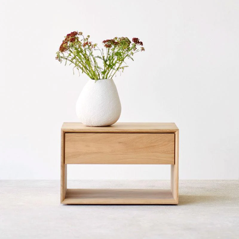 Nordic Bedside Table | Oak (37cm) - Image 6