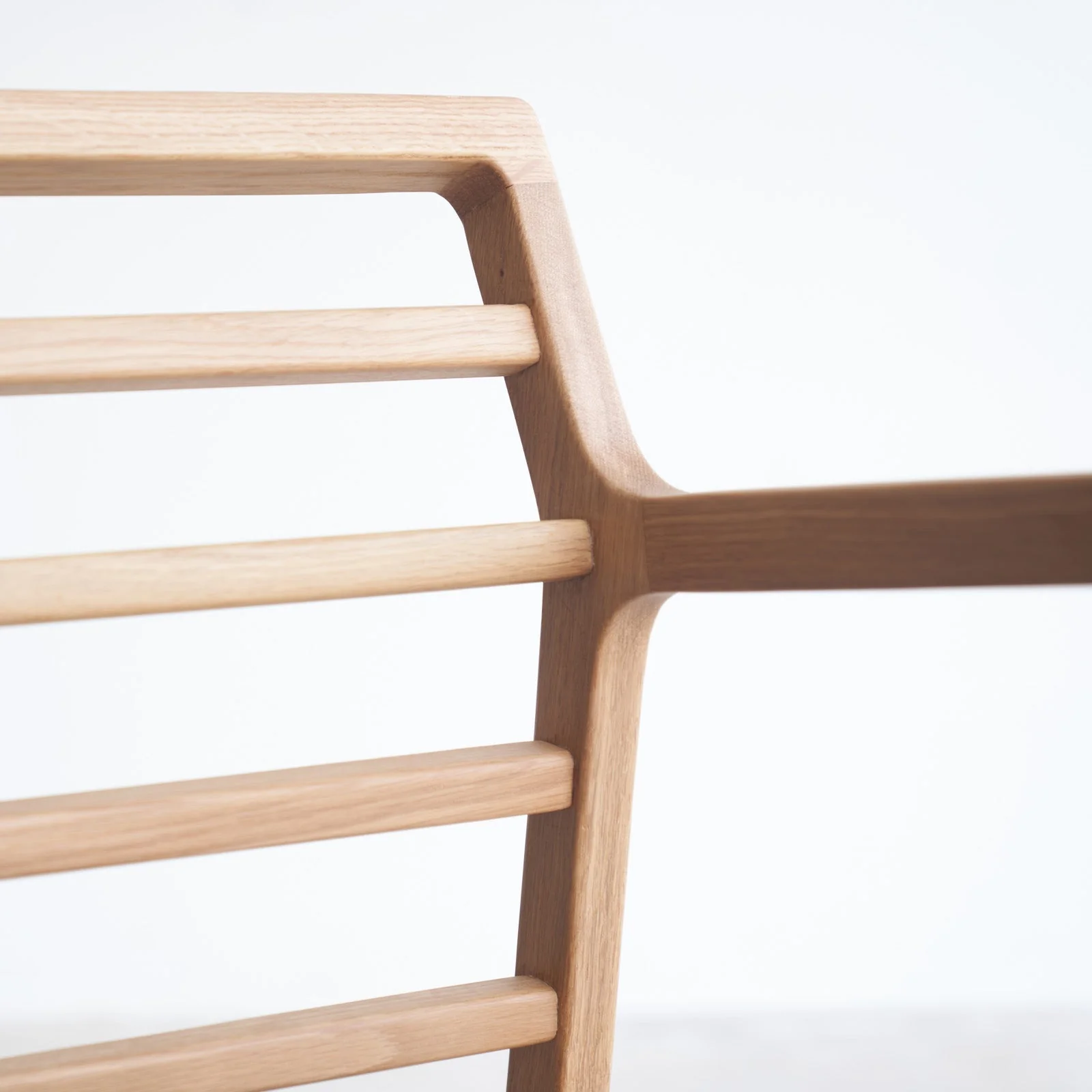 Nysse Fabric Armchair | Oak Frame - Panna Cotta - Image 5