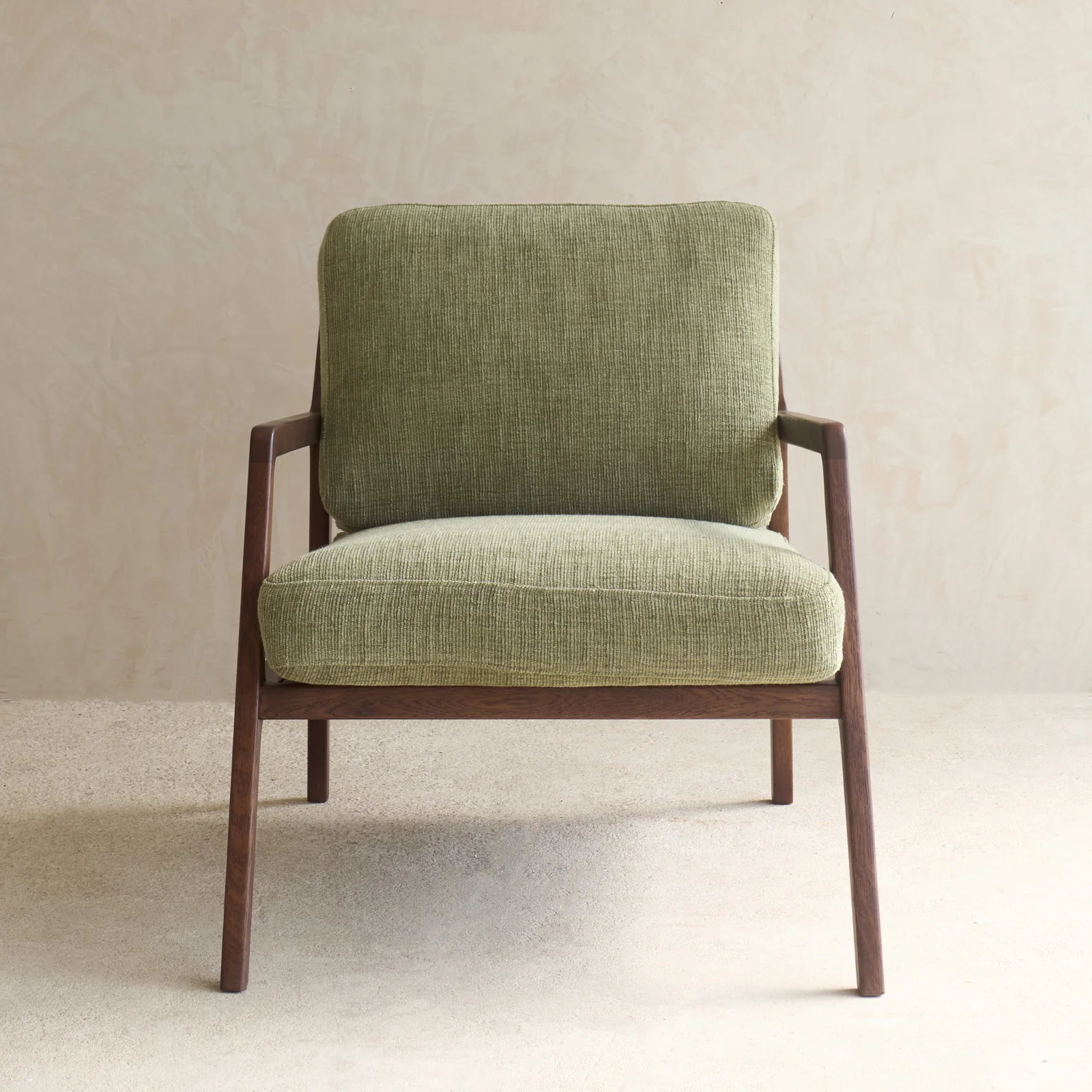 Nysse Fabric Armchair | Espresso Oak Frame - Glen - Image 4