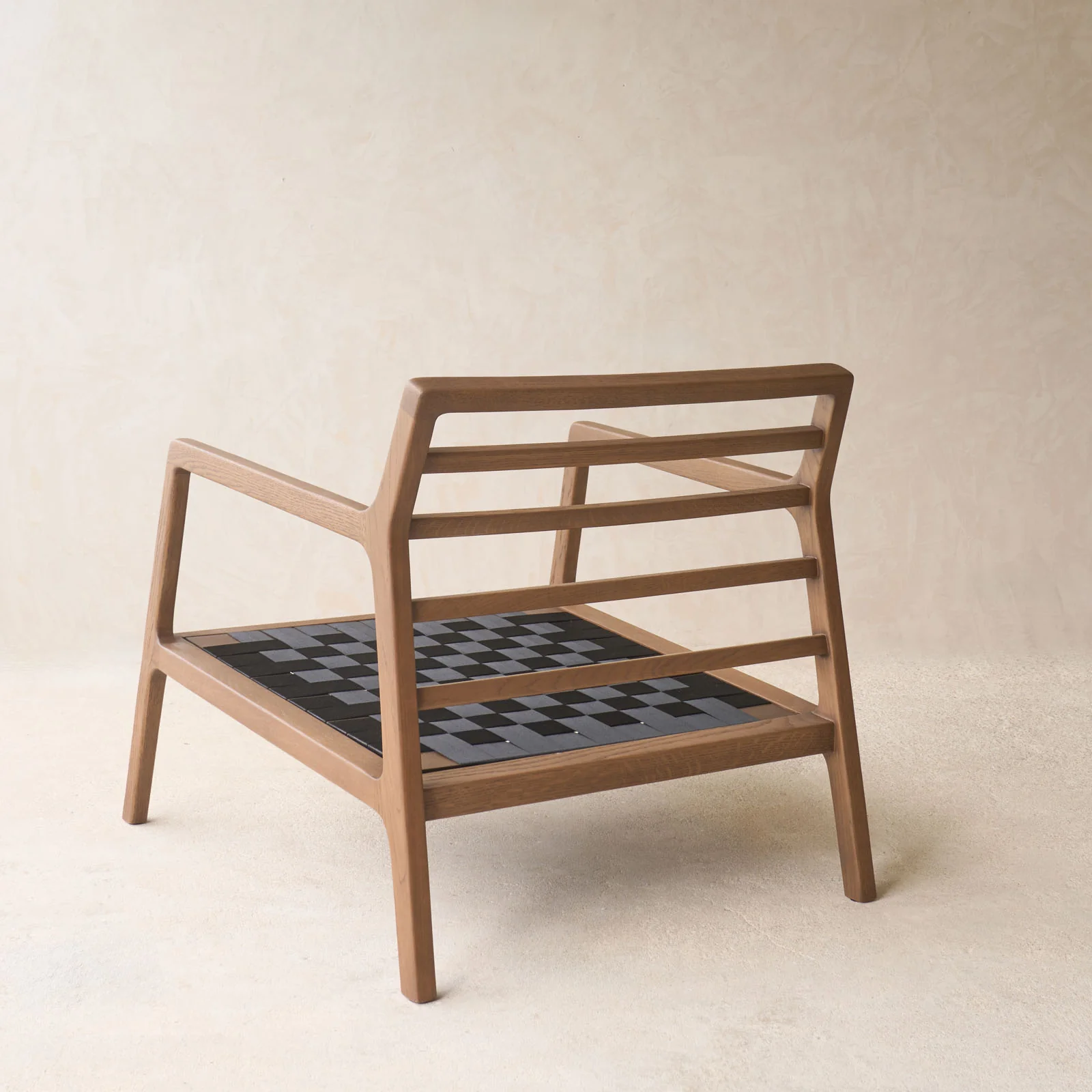 Nysse Fabric Armchair | Latte Oak Frame - Glen - Image 10