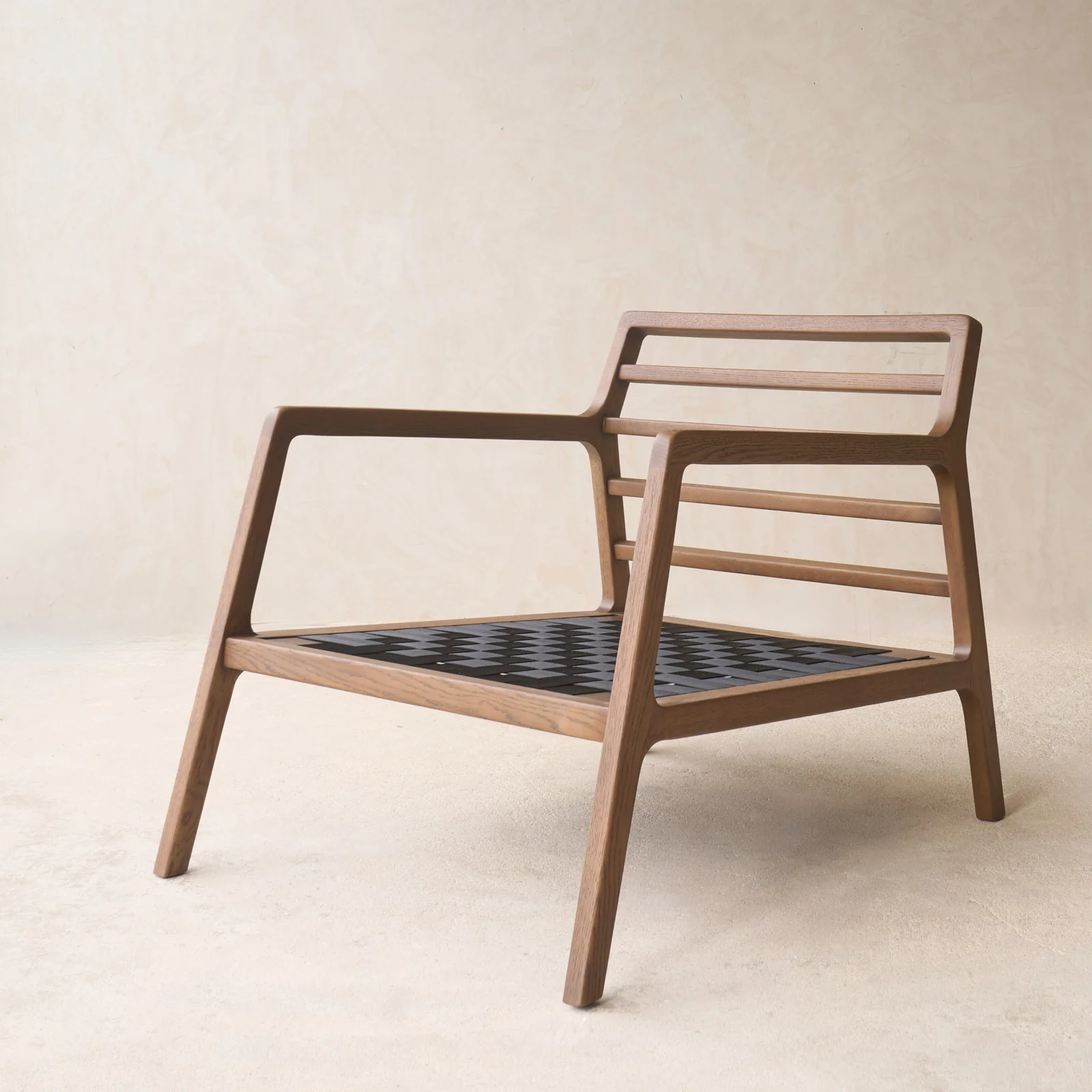 Nysse Fabric Armchair | Latte Oak Frame - Glen - Image 11