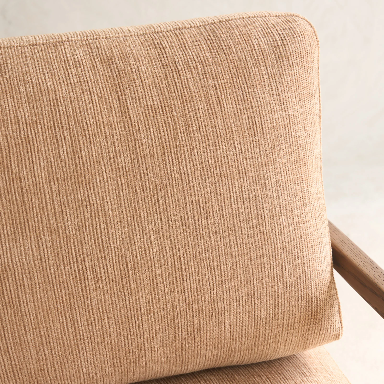 Nysse Fabric Armchair | Latte Oak Frame - Yak - Image 5