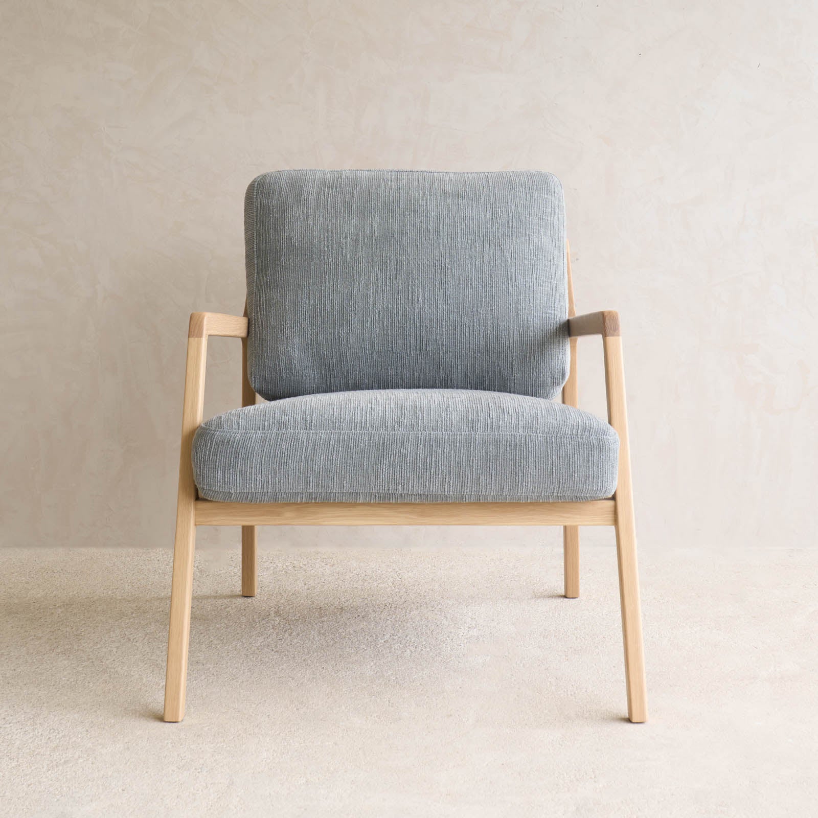 Nysse Fabric Armchair | Oak Frame - Gunmetal - Image 4