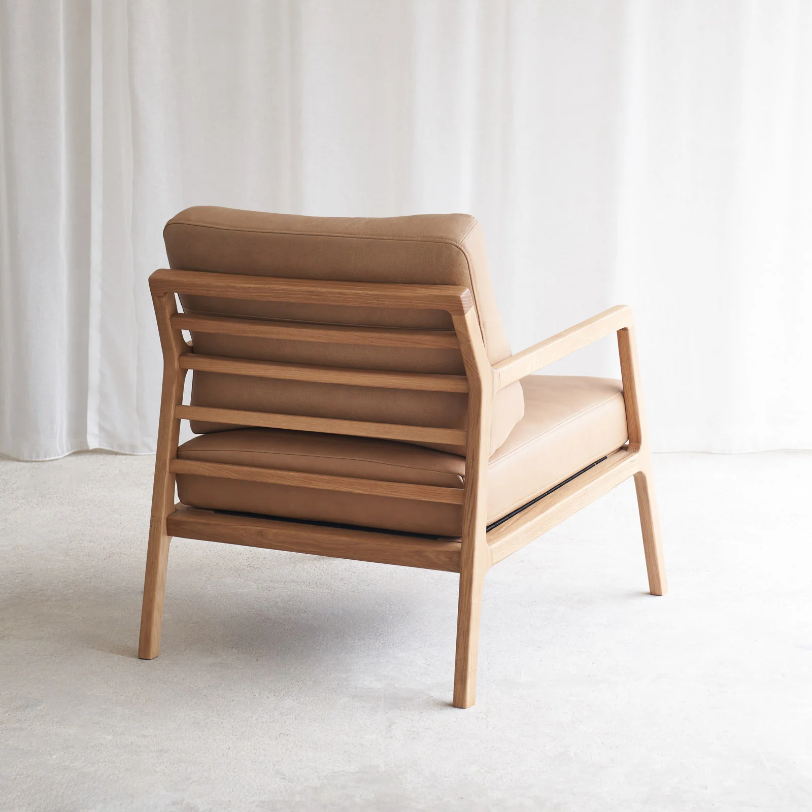 Nysse Leather Armchair | Oak Frame - Canyon - Image 8