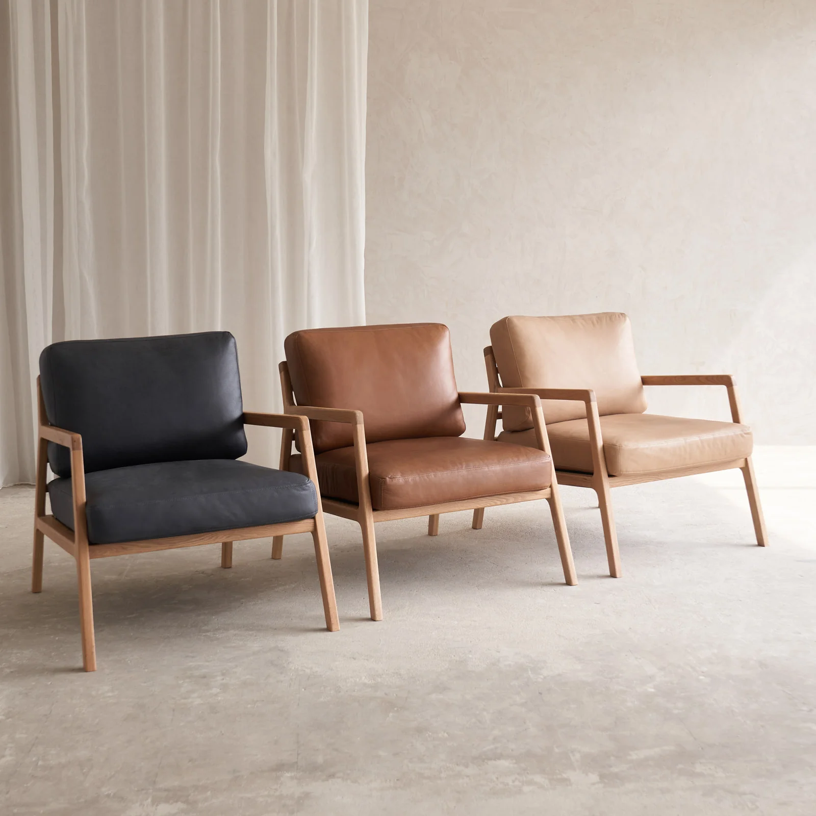 Nysse Leather Armchair | Oak Frame - Saddle - Image 5