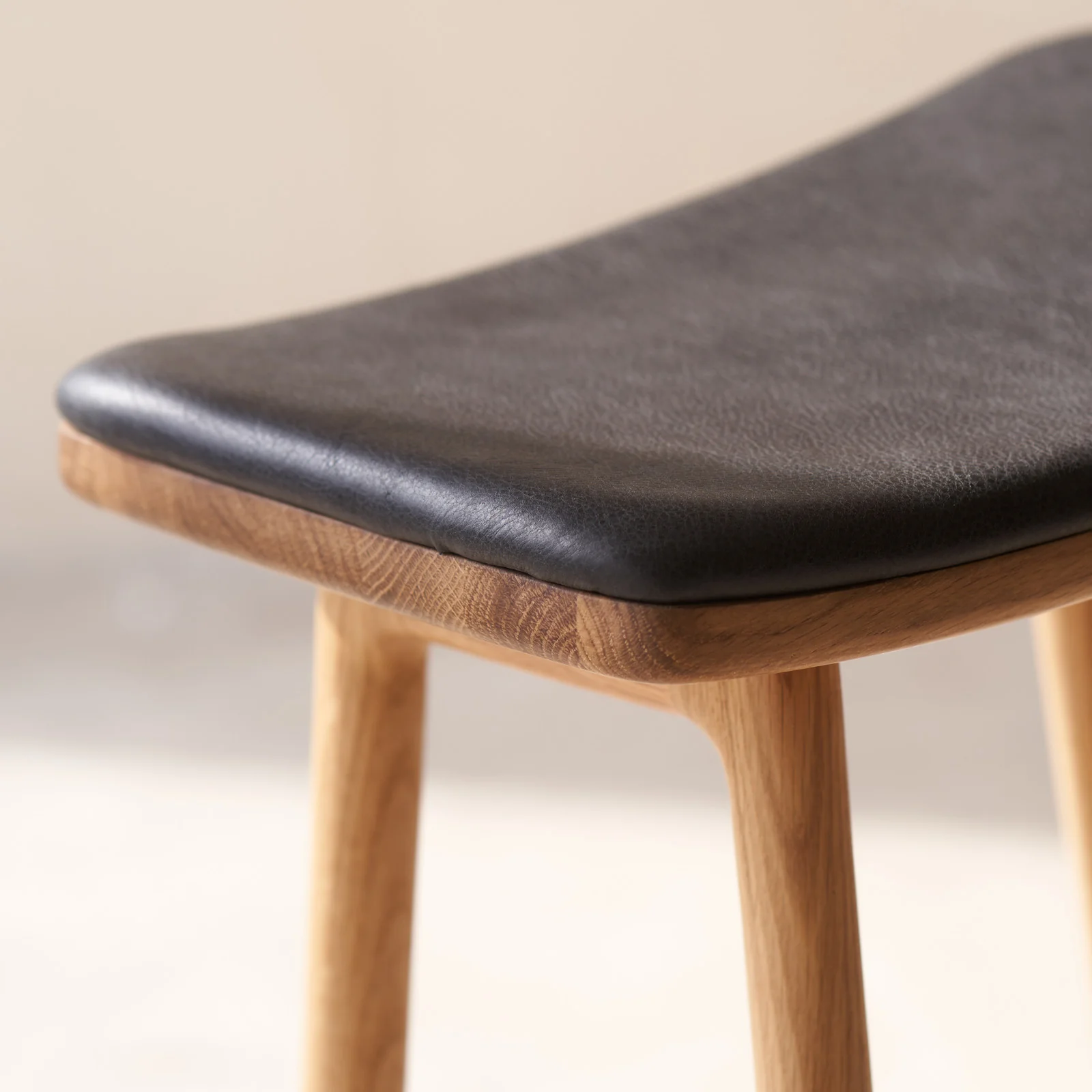 Odd Counter Stool | Oak Frame - Bespoke Leather - Image 11