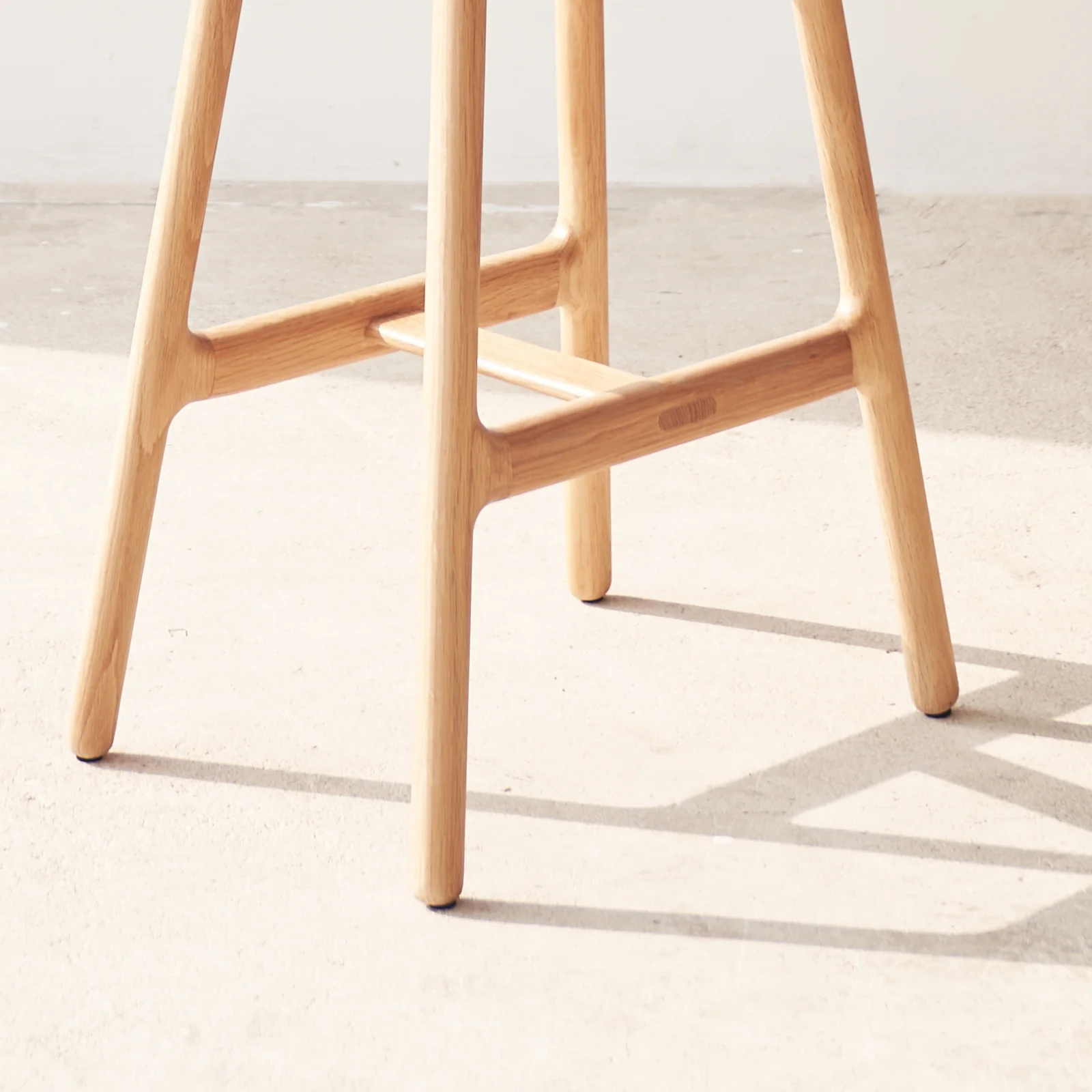Odd Counter Stool | Oak Frame - Bespoke Leather - Image 4