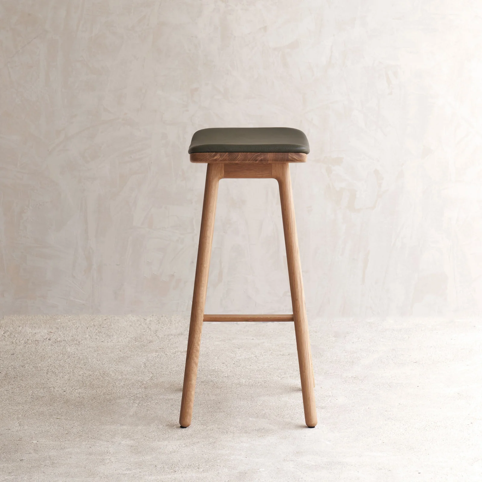 Odd Counter Stool | Oak Frame - Bespoke Leather - Image 9