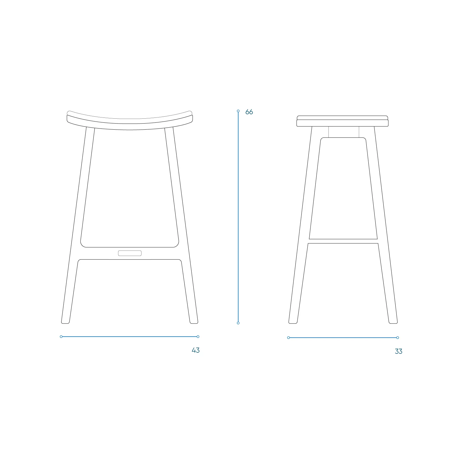 Odd Leather Counter Stool | Oak Frame - Pecan - Image 5