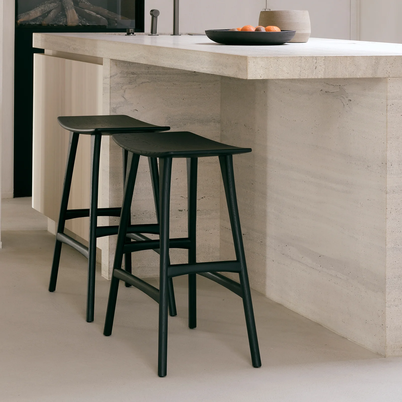 Osso Counter Stool | Oak - Black - Image 4