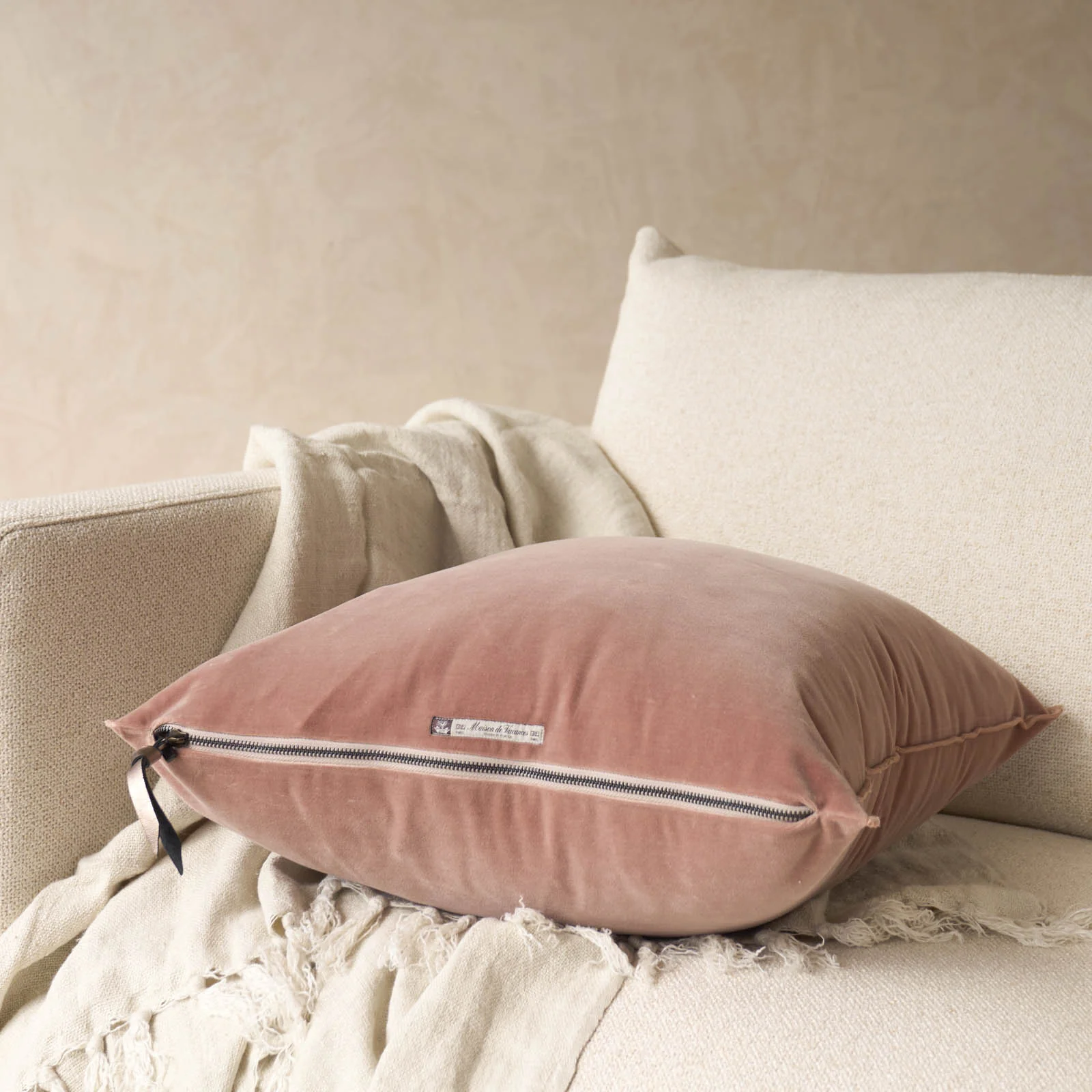 Palazzo Velvet Cushion | Blush - Image 2