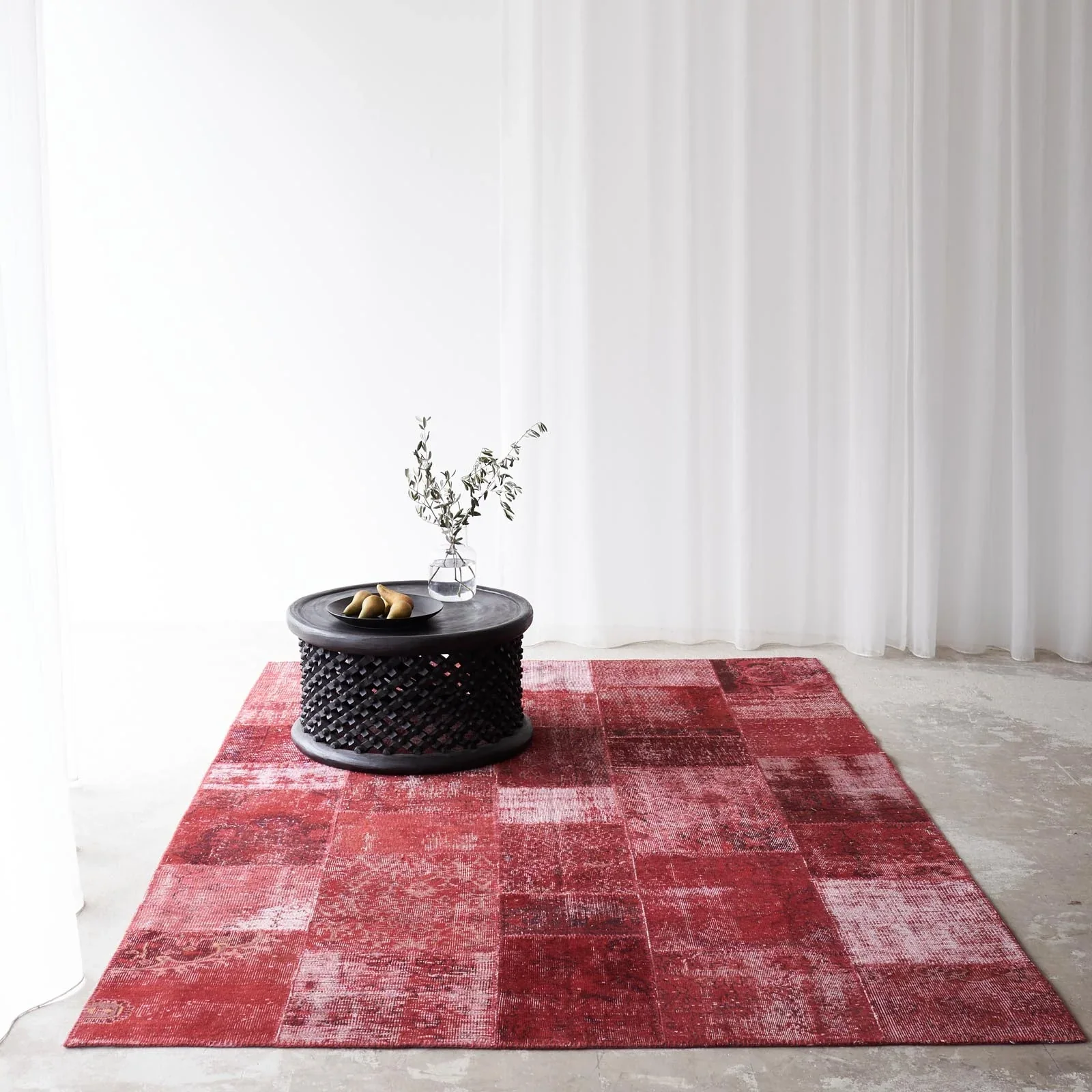 Patchwork Rug | Crimson W211 x L301 cm - Image 3