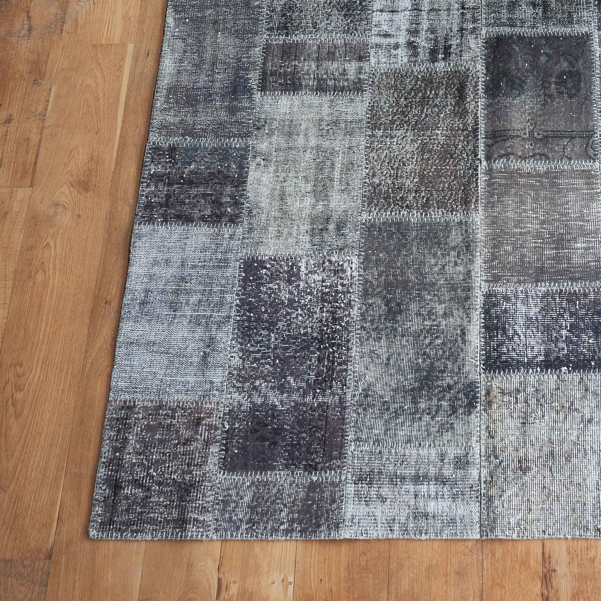 Patchwork Rug | Rustic Grey W186 x L245cm - Image 3