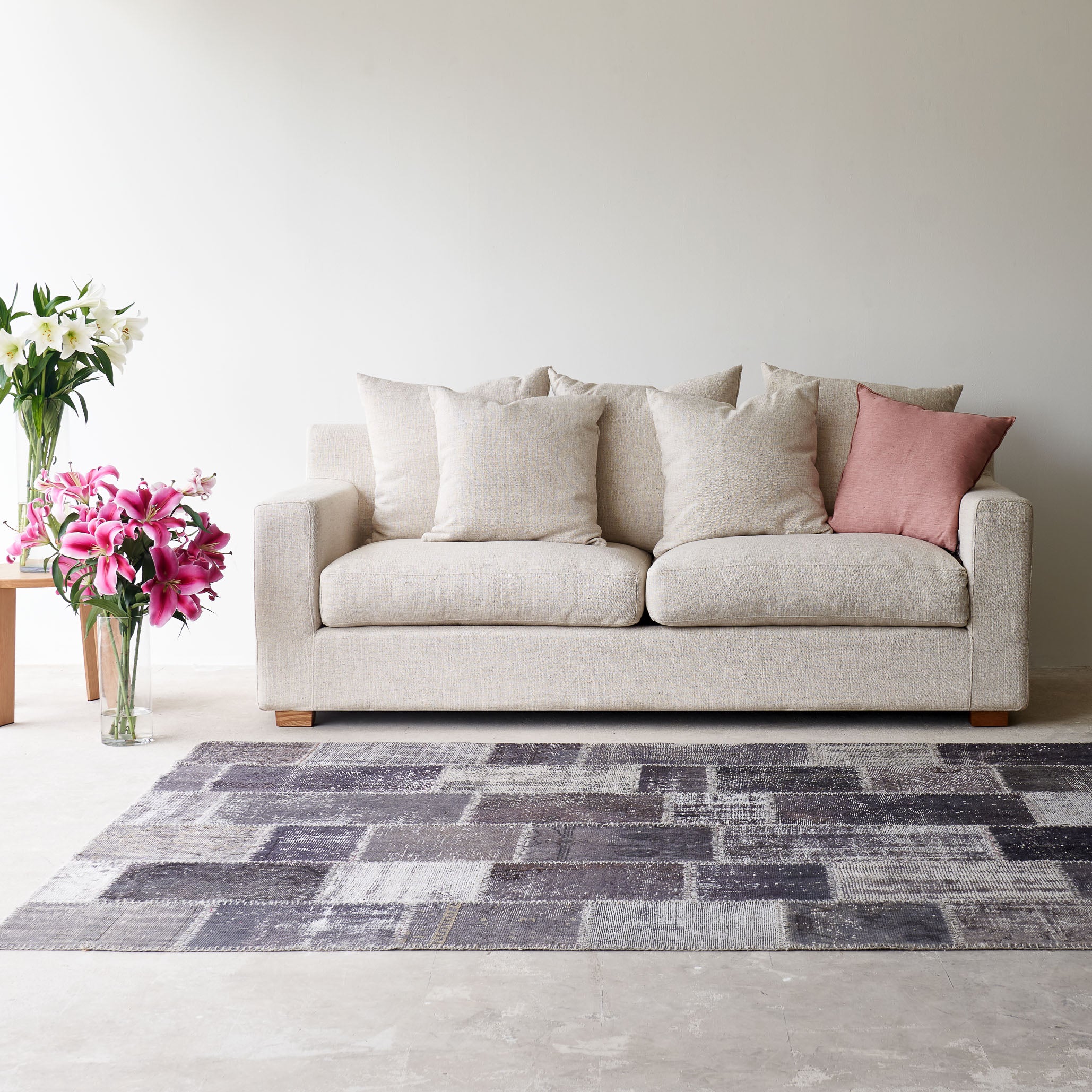 Patchwork Rug | Rustic Grey W186 x L245cm - Image 4