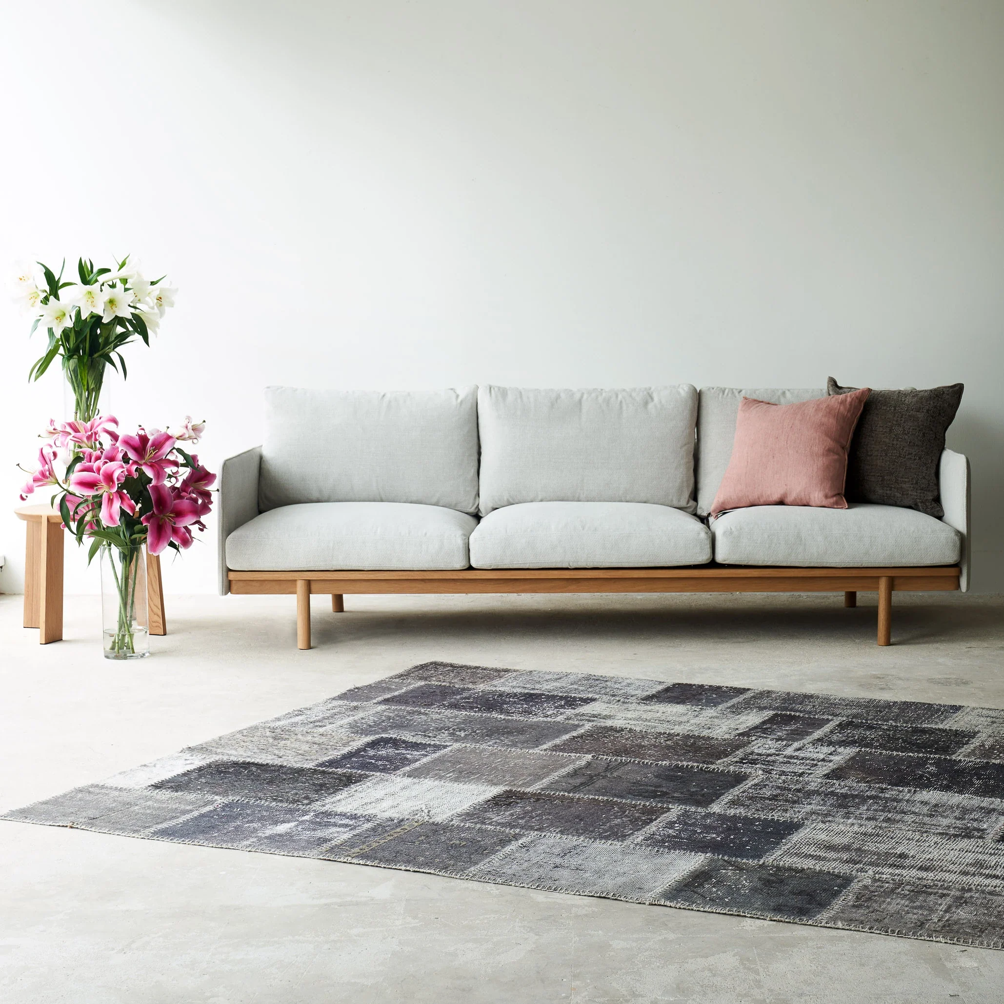 Patchwork Rug | Rustic Grey W186 x L245cm - Image 5