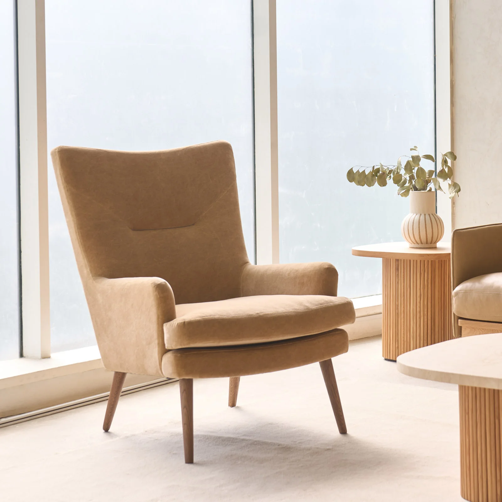 Pelagonia Fabric Armchair | Latte Oak - Canopy - Image 10