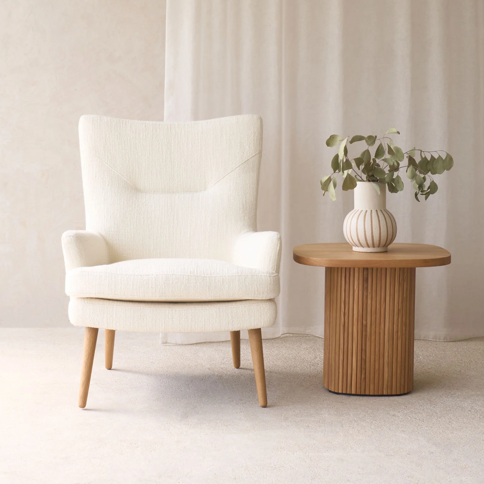Pelagonia Fabric Armchair | Panna Cotta - Image 3