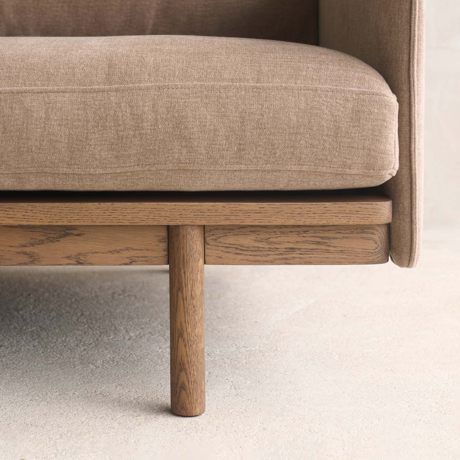 Pensive 2.5 Seater Fabric Sofa | Latte Oak - Harvest - Image 4