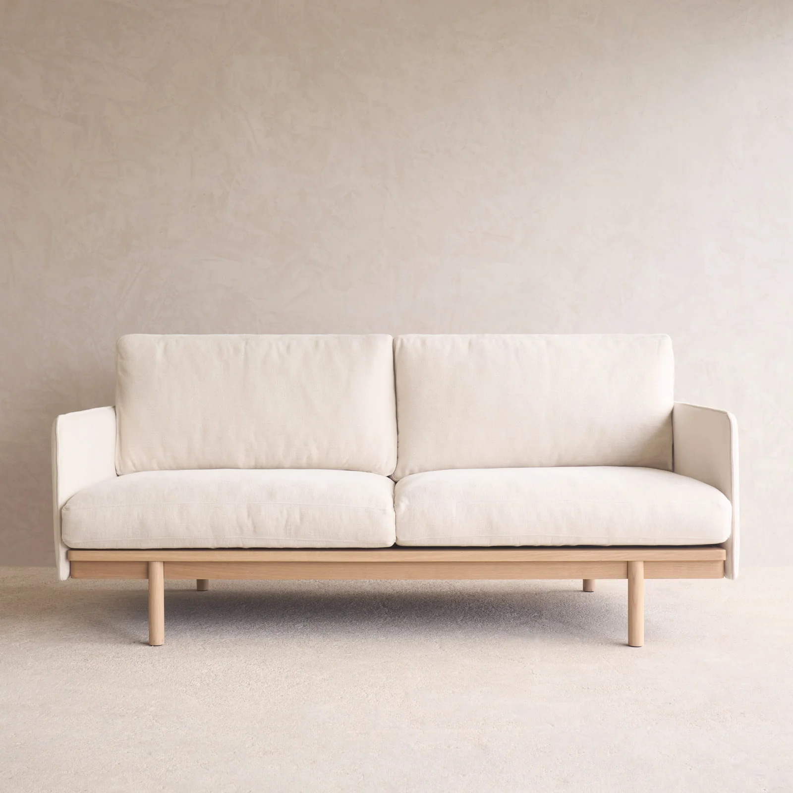 Pensive 2 Seater Fabric Sofa | Blonde Oak - Eva - Image 3