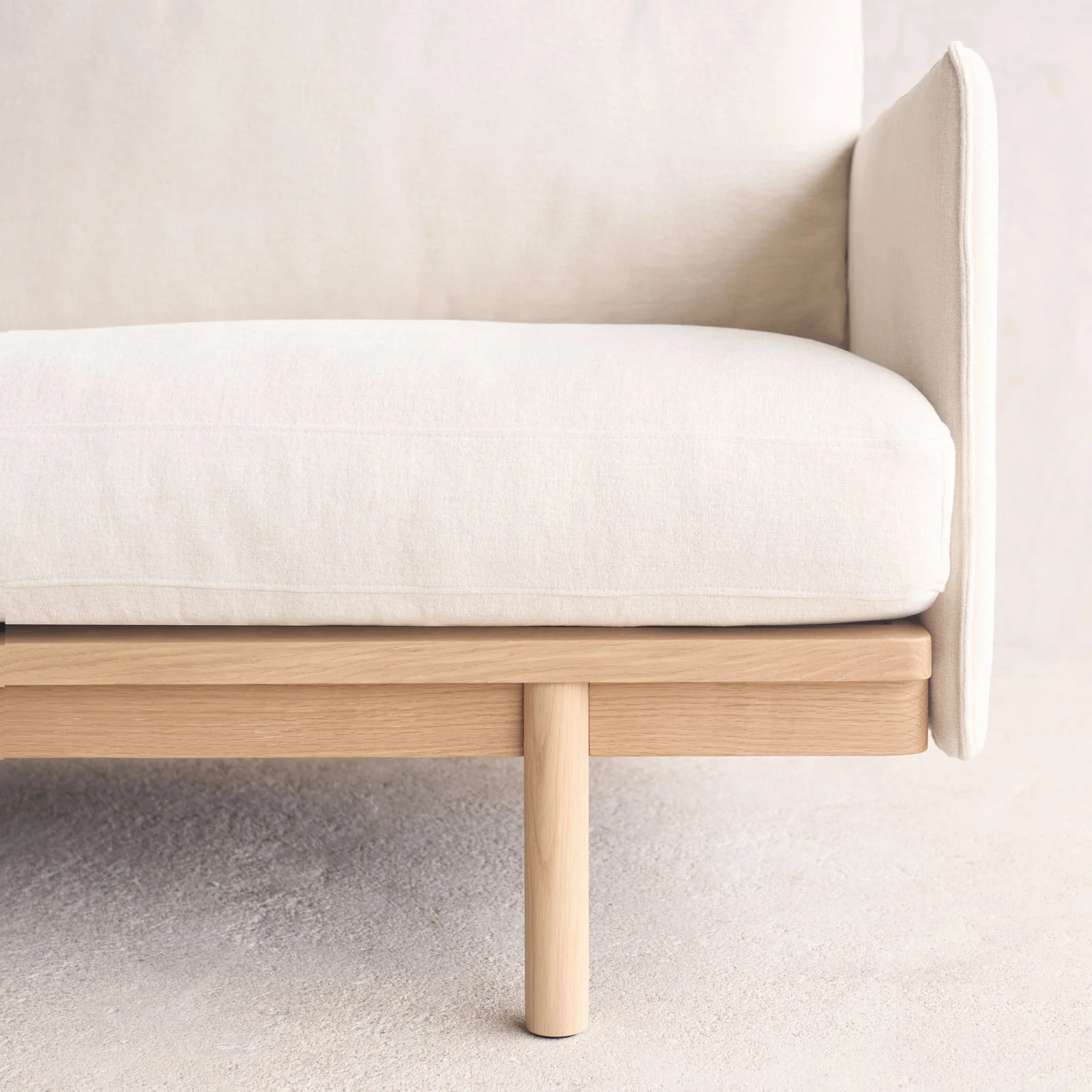 Pensive 2 Seater Fabric Sofa | Blonde Oak - Eva - Image 5