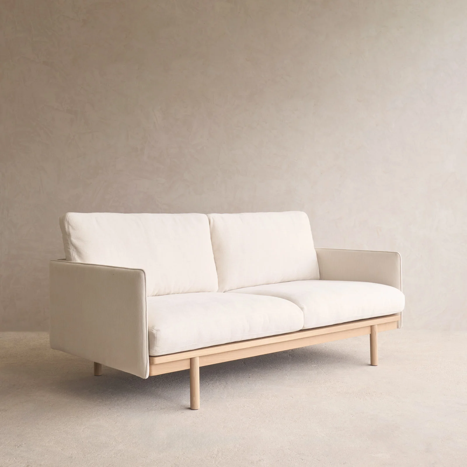 Pensive 2 Seater Fabric Sofa | Blonde Oak - Eva - Image 6