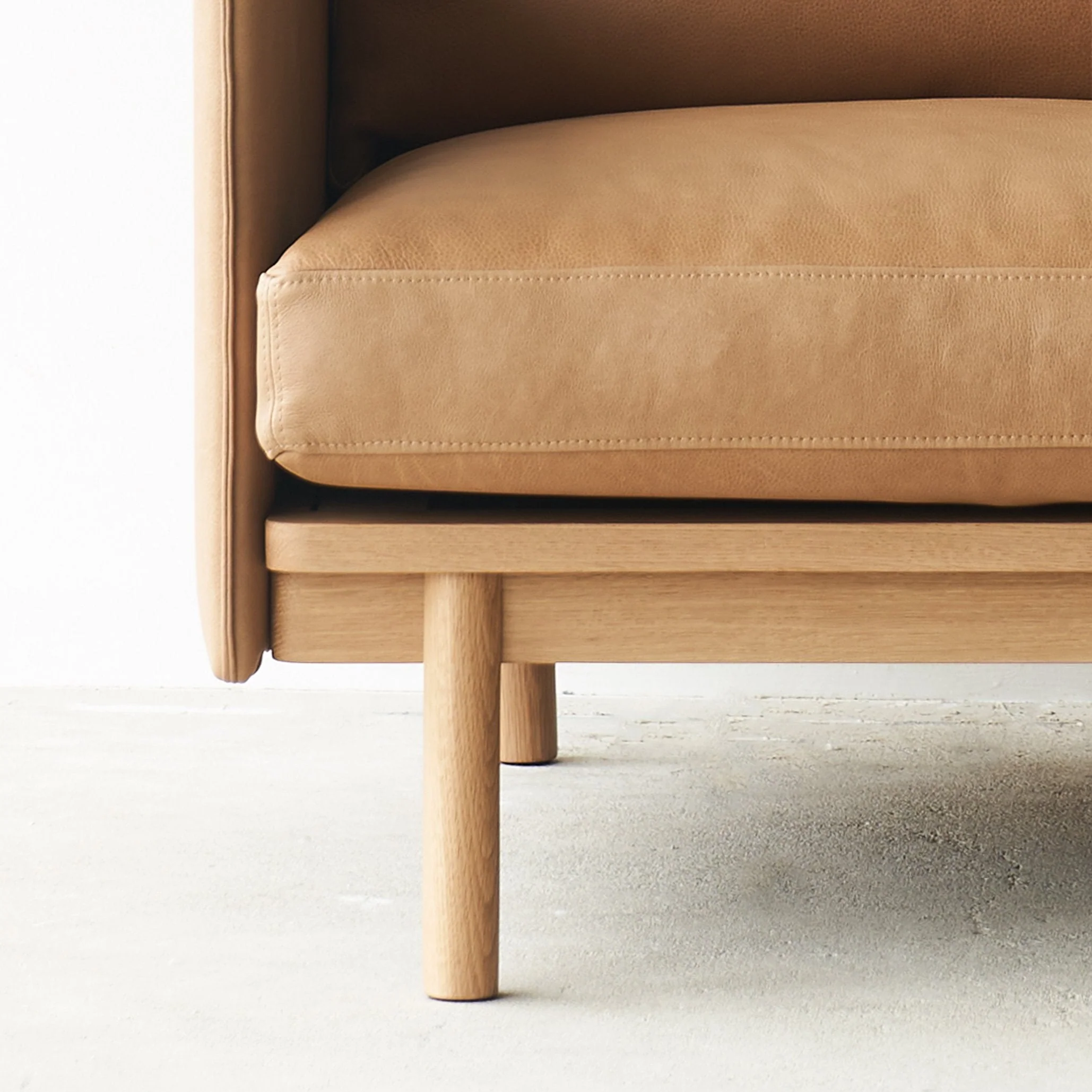 Pensive Armchair | Oak - Bespoke Leather - Image 4