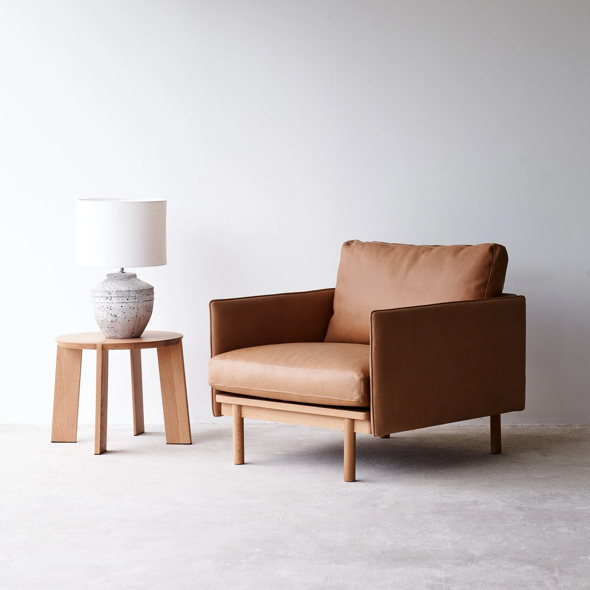 Pensive Armchair | Oak - Bespoke Leather - Image 5