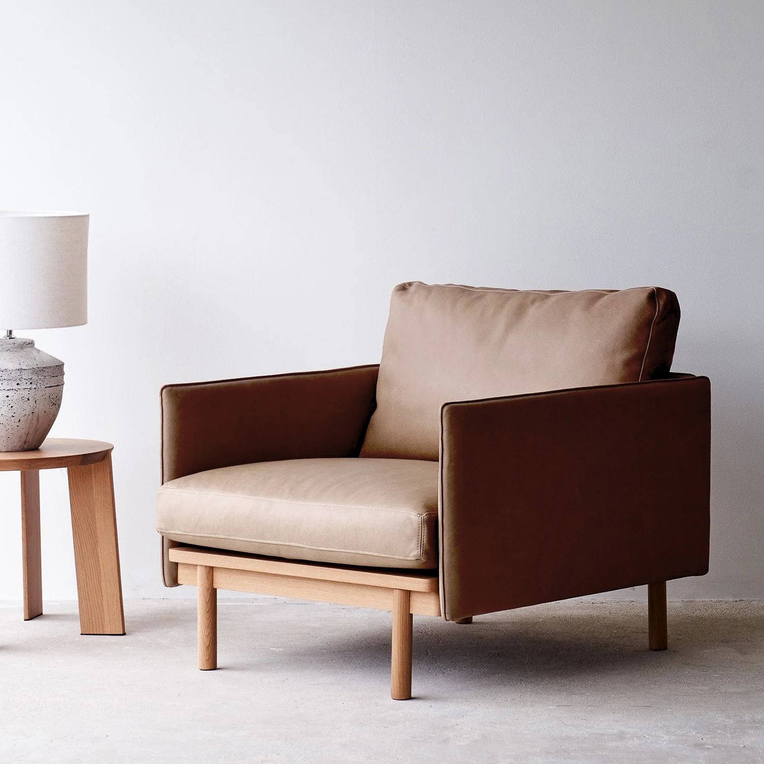 Pensive Leather Armchair | Pecan - Image 3