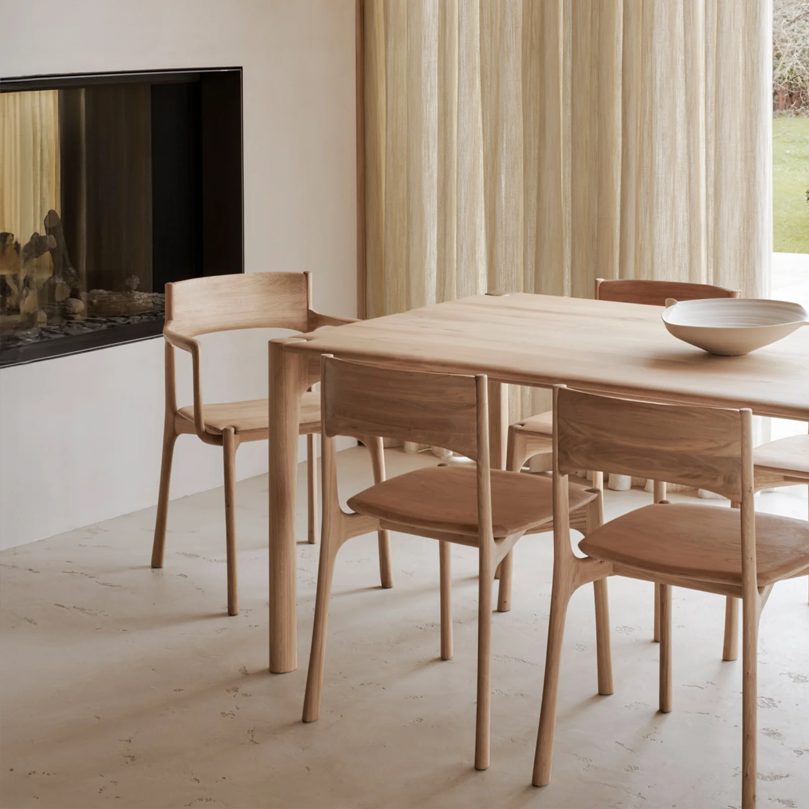 PI Dining Chair With Arms | Oak - Image 2