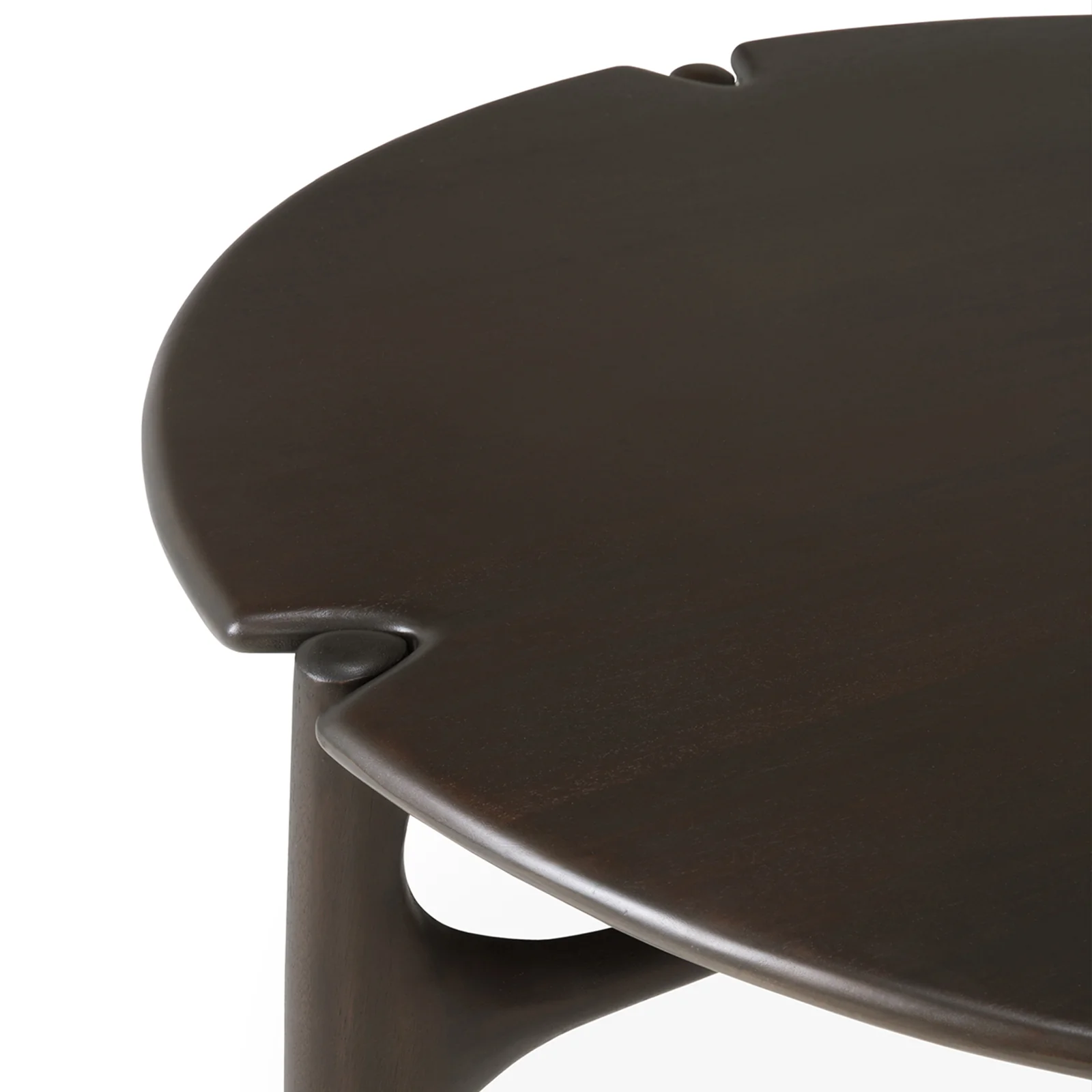 PI Round Coffee Table | Mahogany - Dark Brown - Image 2