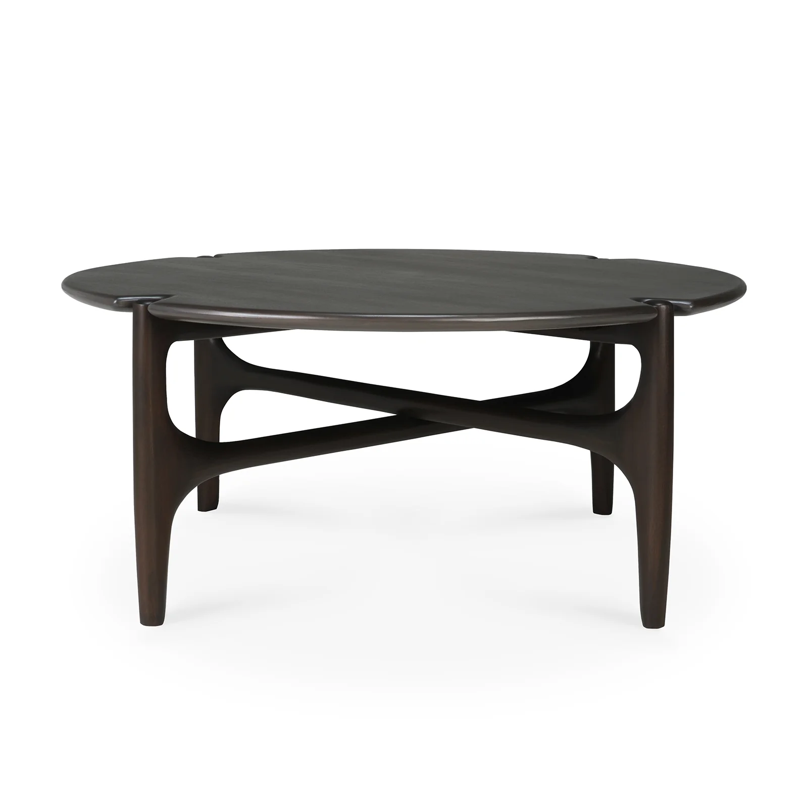 PI Round Coffee Table | Mahogany - Dark Brown - Image 3
