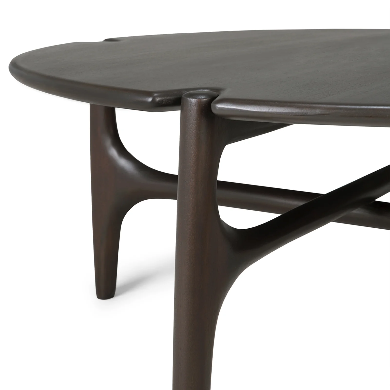 PI Round Coffee Table | Mahogany - Dark Brown - Image 4