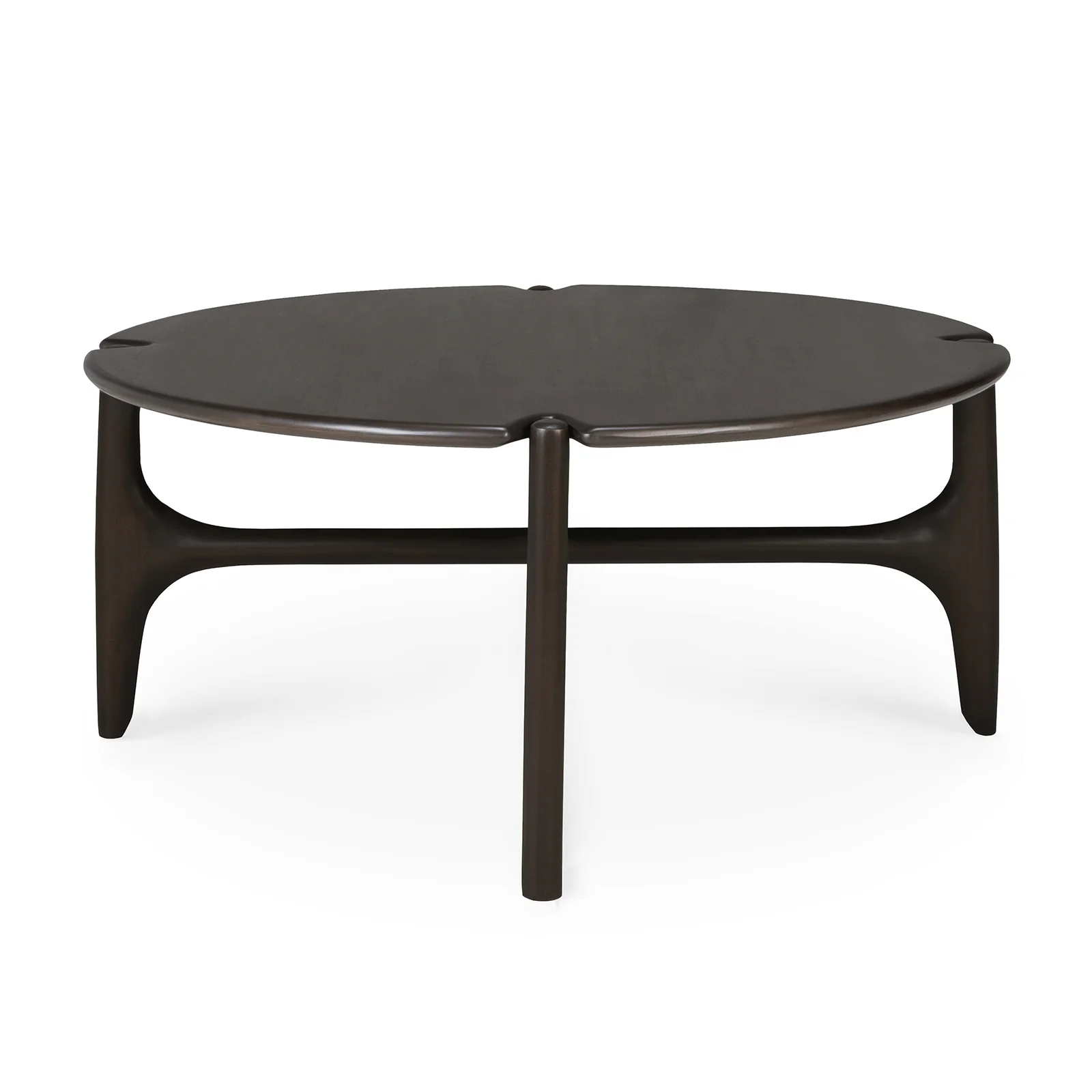 PI Round Coffee Table | Mahogany - Dark Brown - Image 6