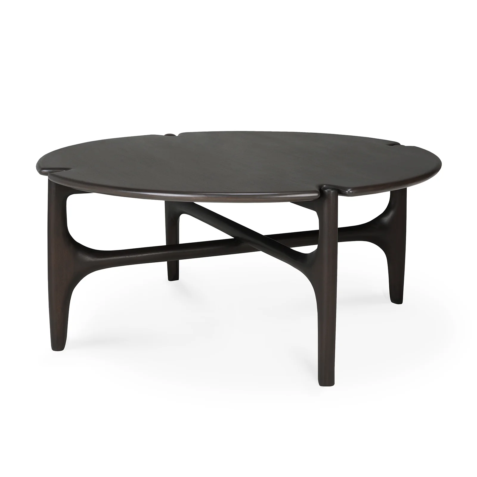 PI Round Coffee Table | Mahogany - Dark Brown - Image 7