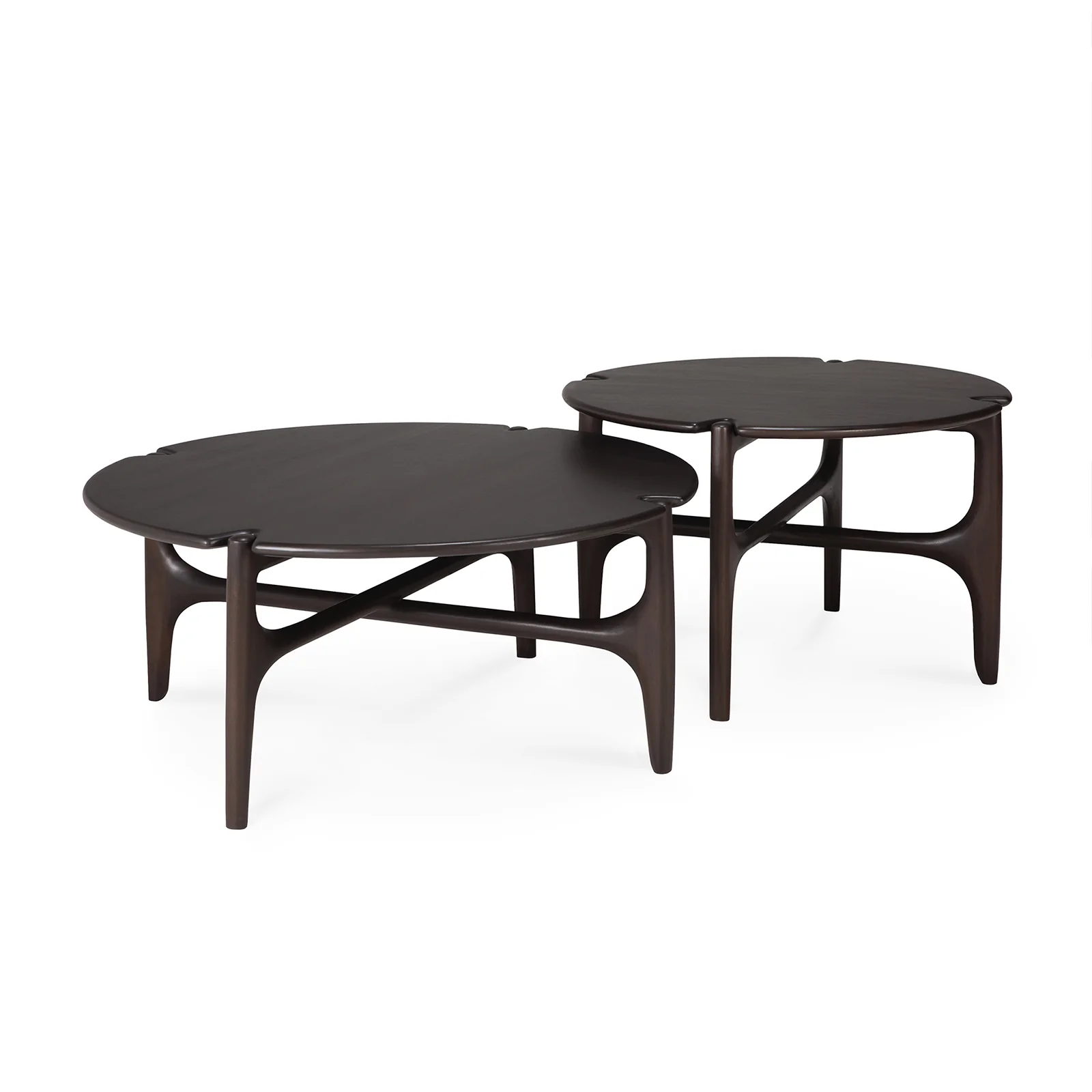 PI Round Coffee Table | Mahogany - Dark Brown - Image 8
