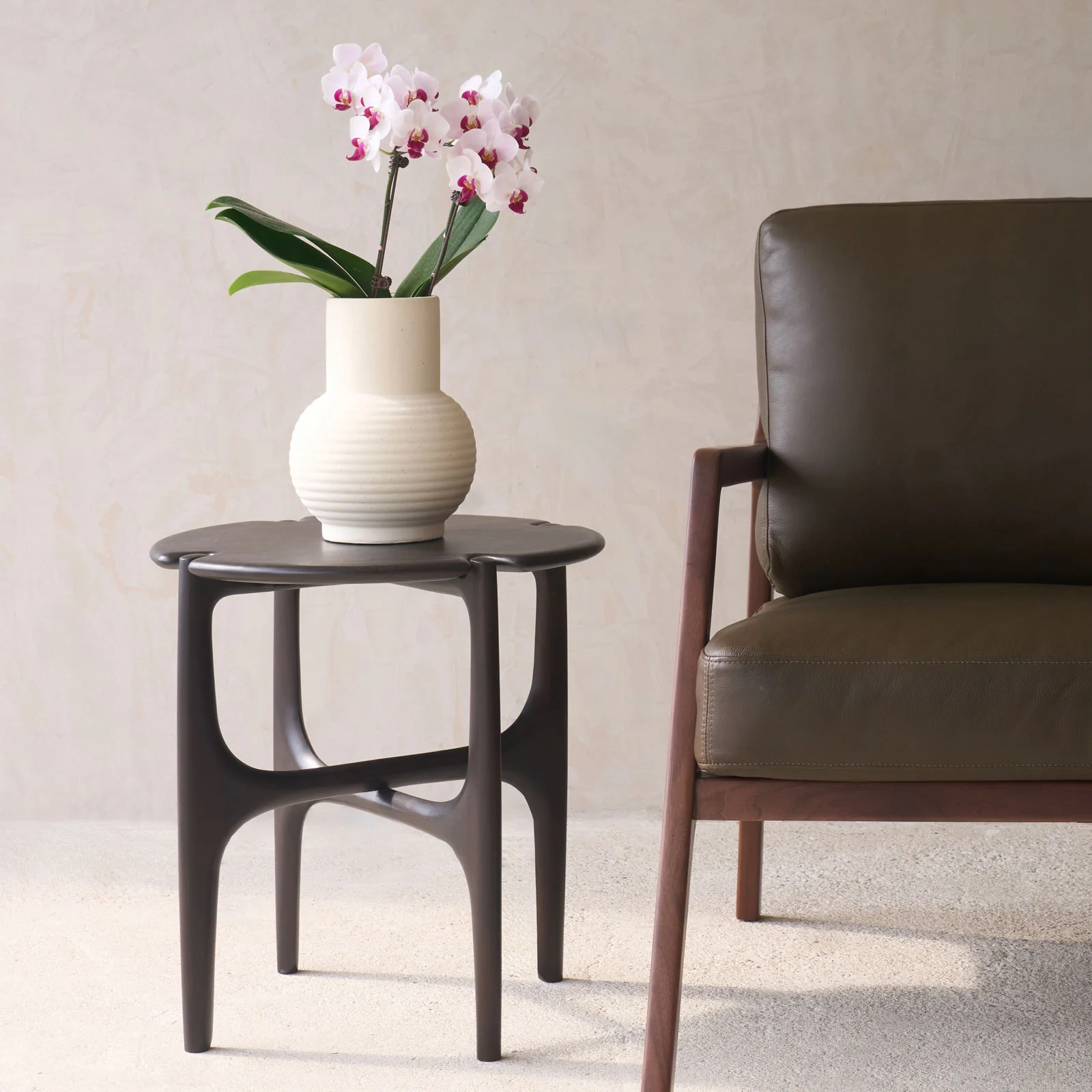 PI Side Table | Mahogany - Dark Brown