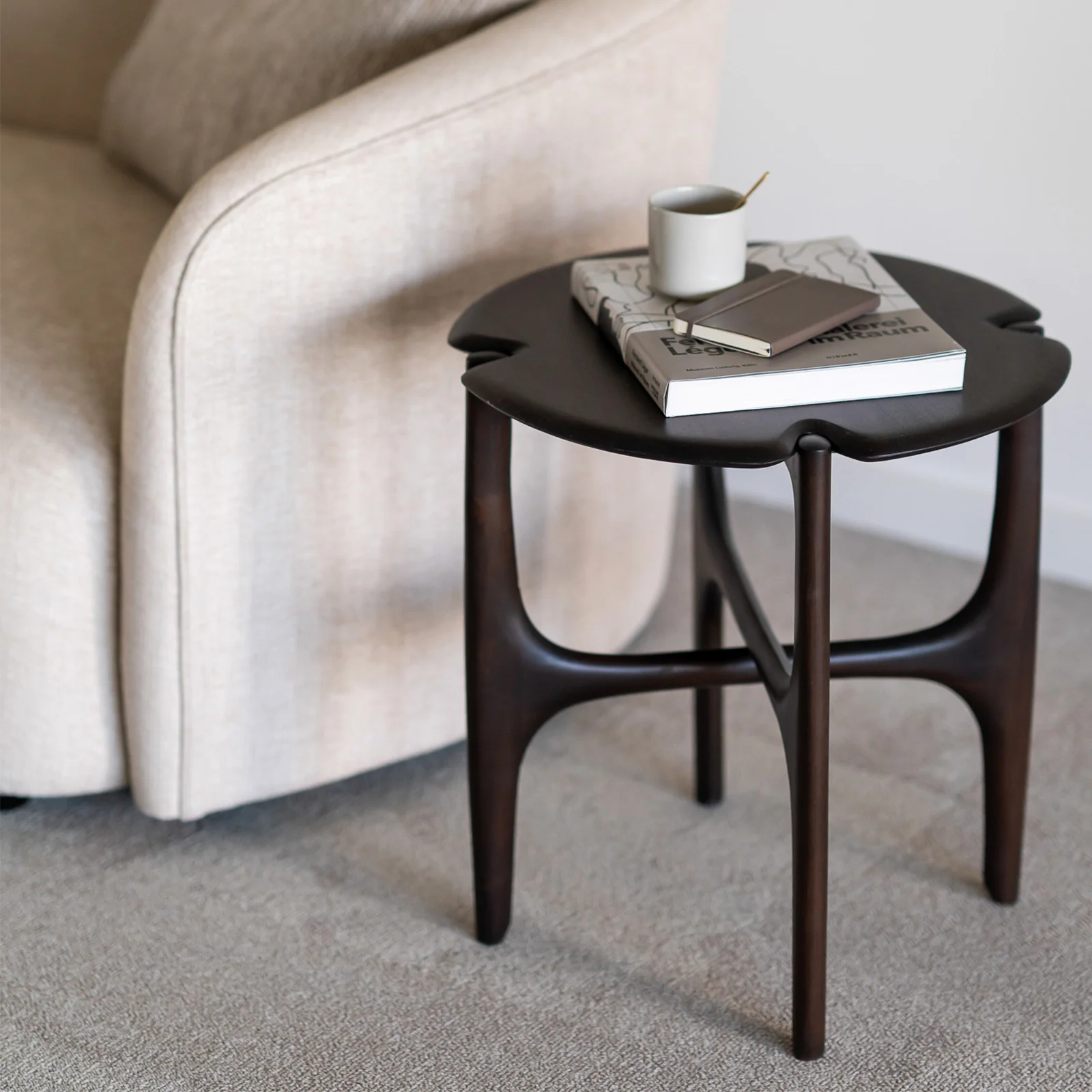 PI Side Table | Mahogany - Dark Brown - Image 9