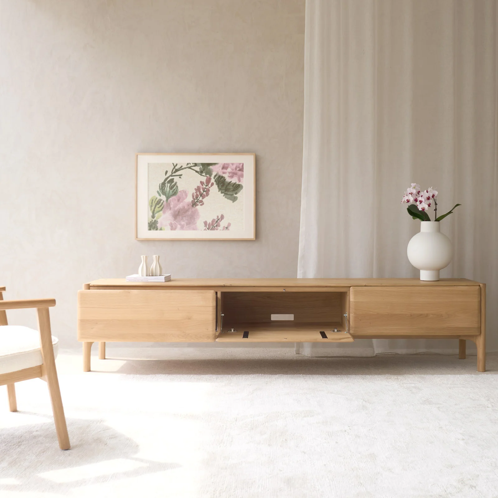 PI TV Console | Oak (242cm) - Image 2