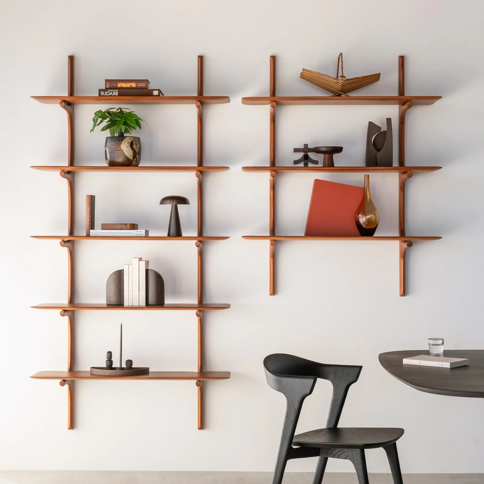 PI Wall Shelves | Mahogany
