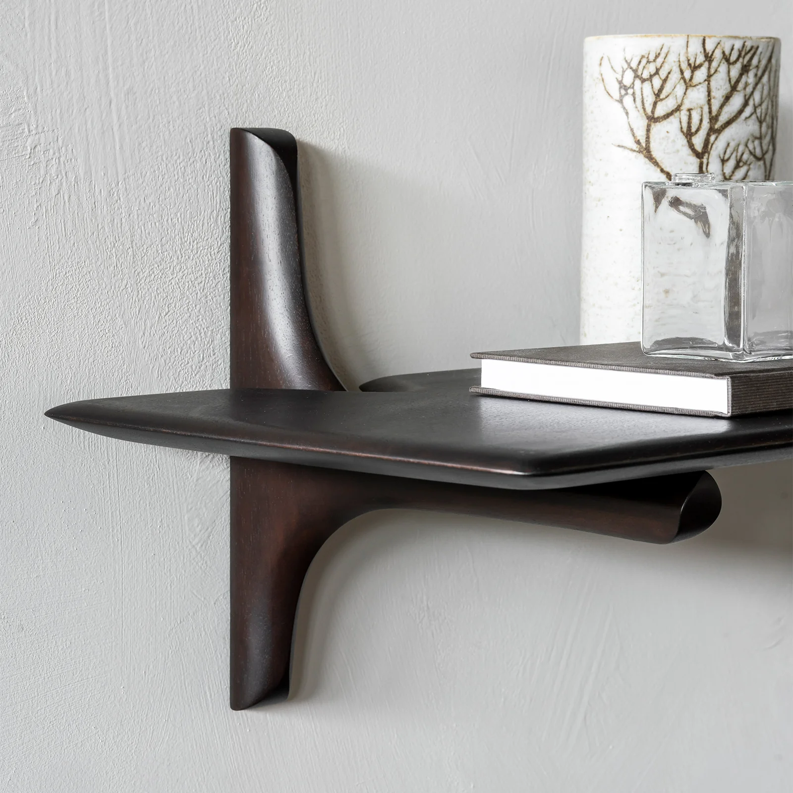 PI Wall Shelves | Mahogany - Dark Brown - Image 2