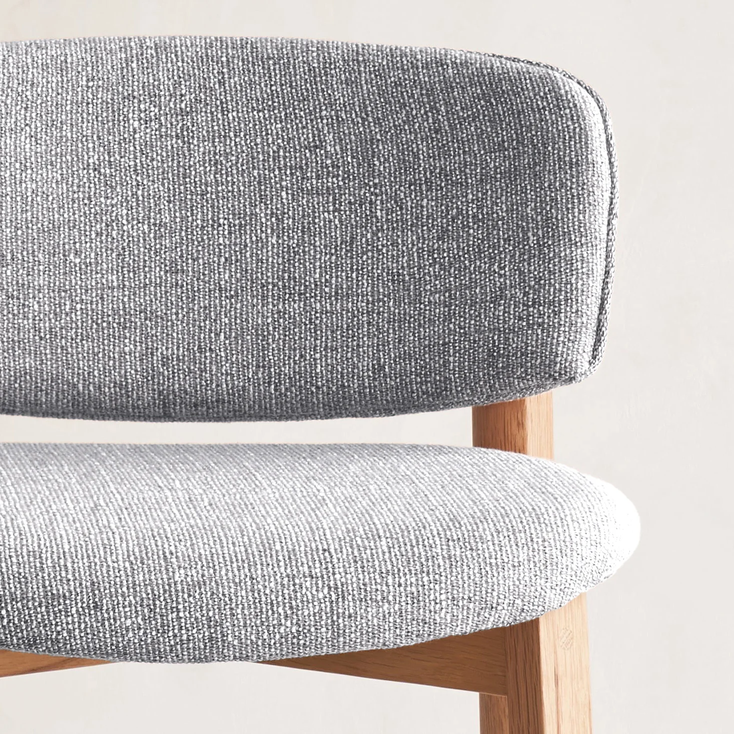 Pinta Bar Stool | Oak Frame - Bespoke Fabric - Image 2