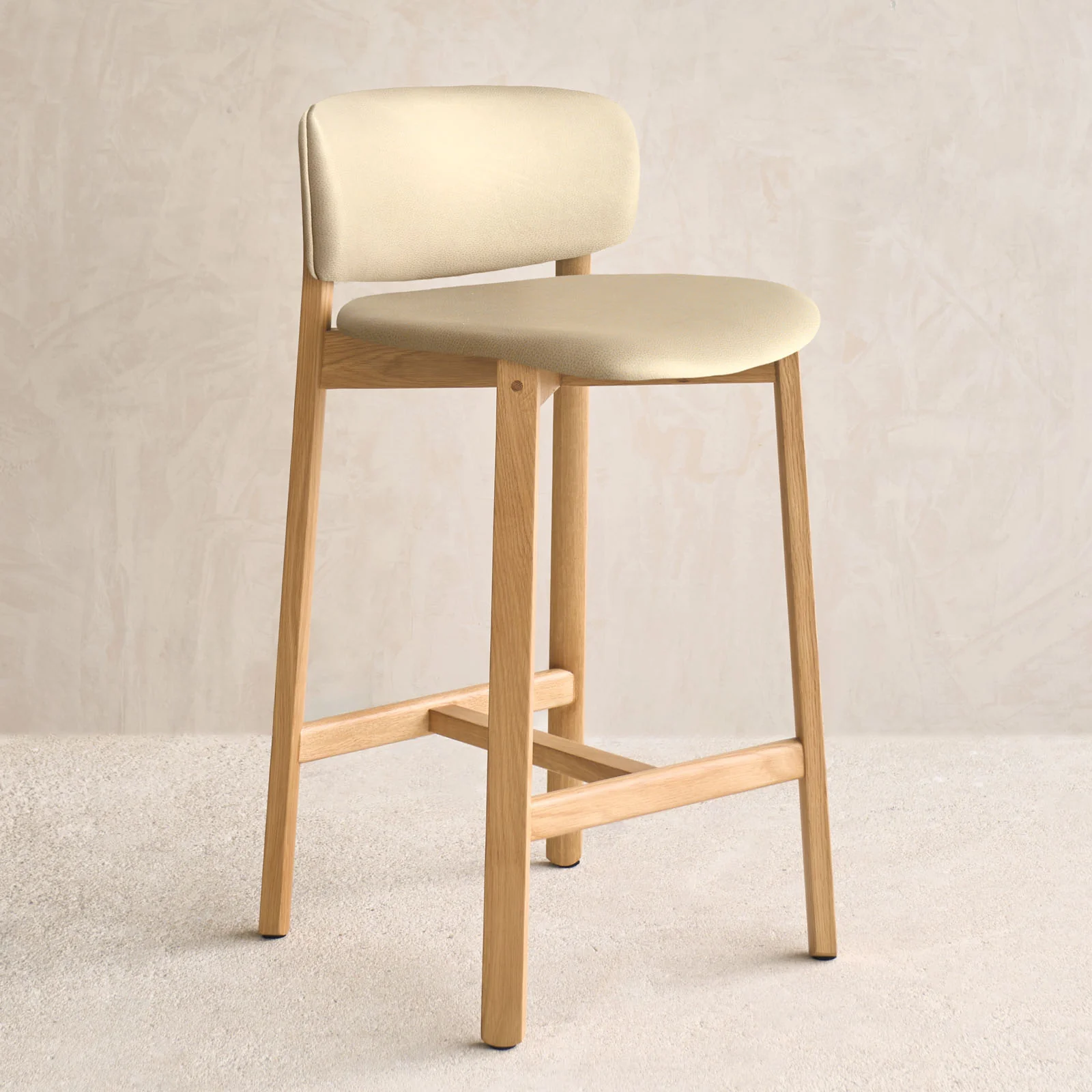 Pinta Bar Stool | Oak Frame - Bespoke Leather - Image 2