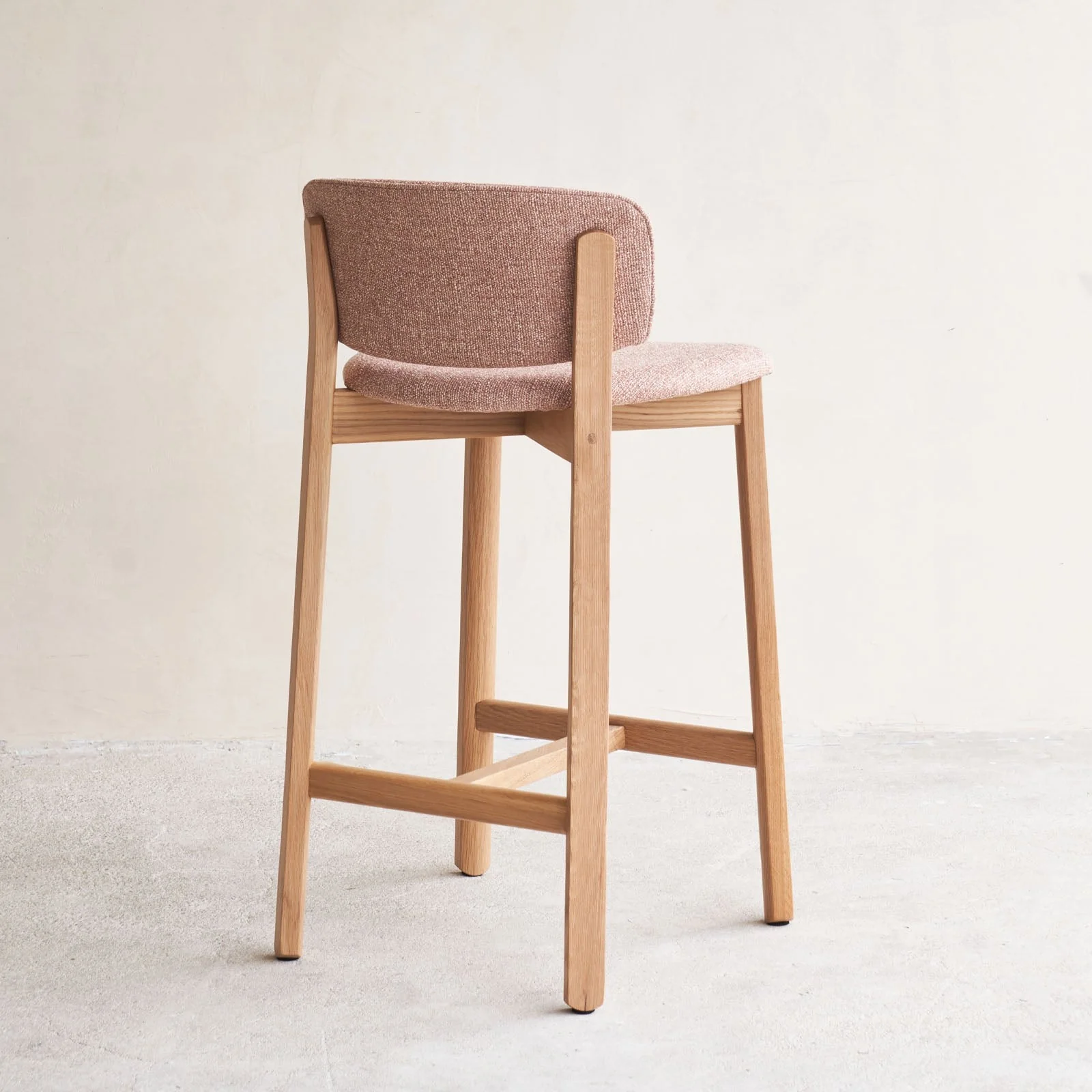 Pinta Fabric Counter Stool | Oak Frame - Cat's Paw - Image 5