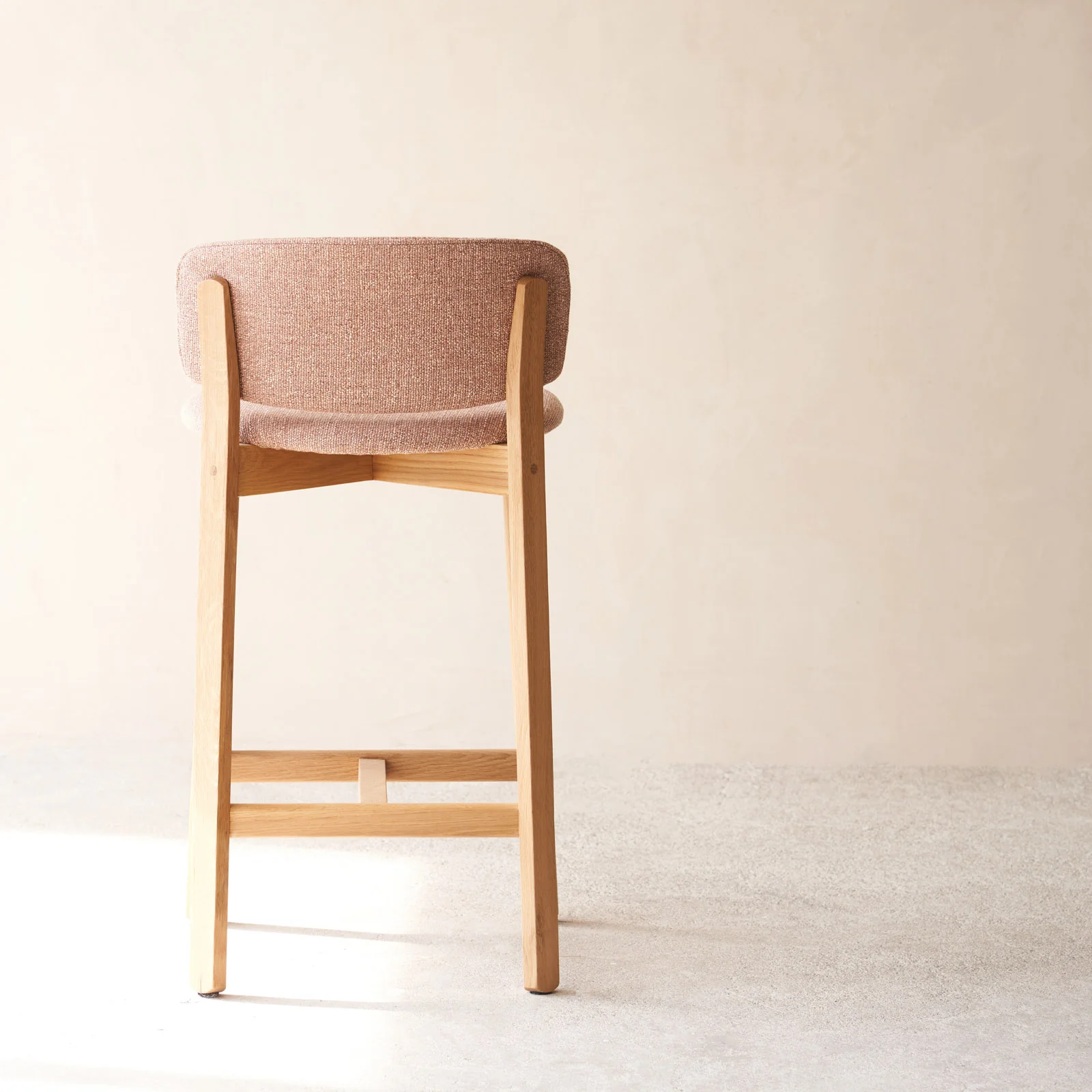 Pinta Fabric Counter Stool | Oak Frame - Cat's Paw - Image 7