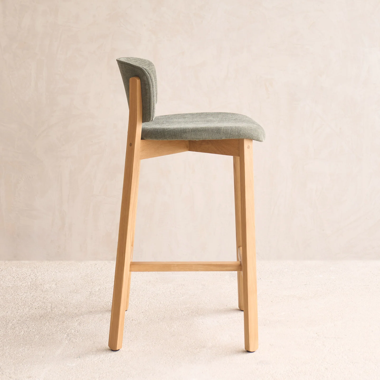 Pinta Fabric Counter Stool | Oak Frame - Grenada - Image 5