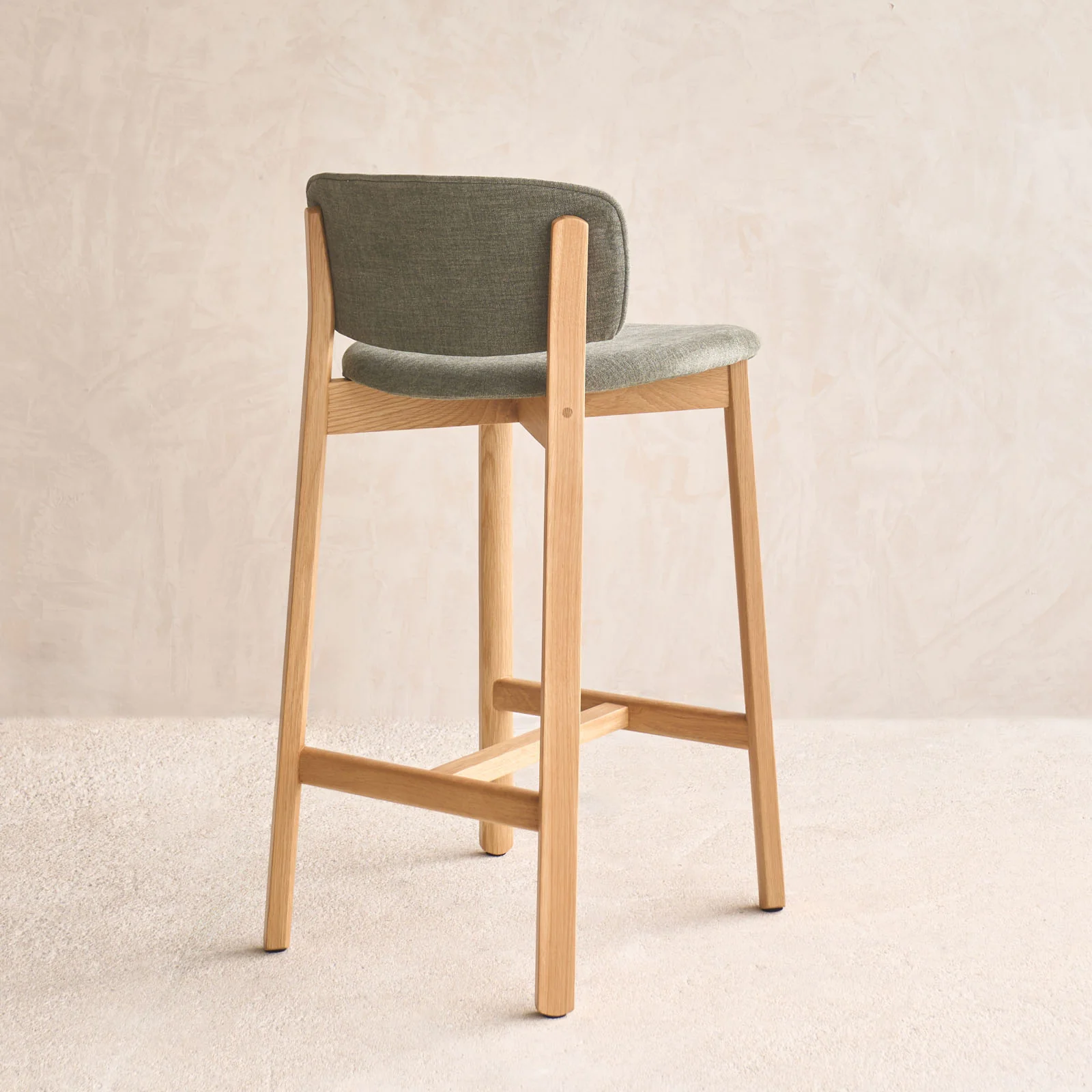 Pinta Fabric Counter Stool | Oak Frame - Grenada - Image 6