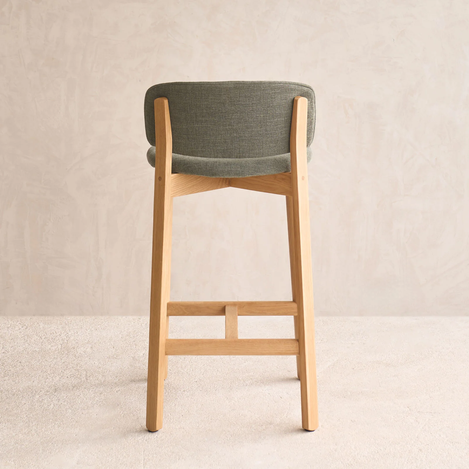 Pinta Fabric Counter Stool | Oak Frame - Grenada - Image 7